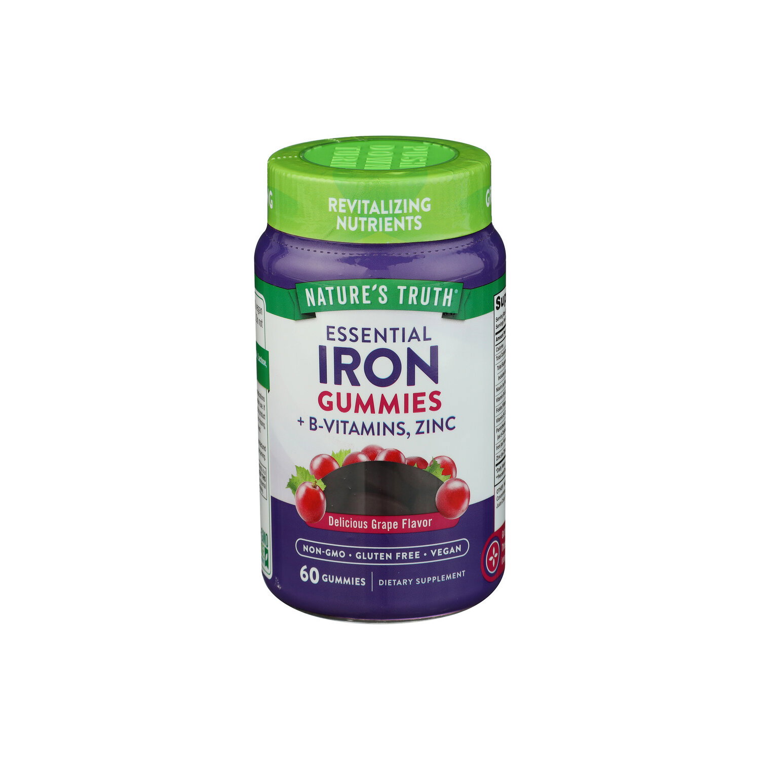 NATURE's Truth Vitamins Grape Essential Iron + B-Vitamins, Zinc Gummies - 60 Count Image 1 of 2