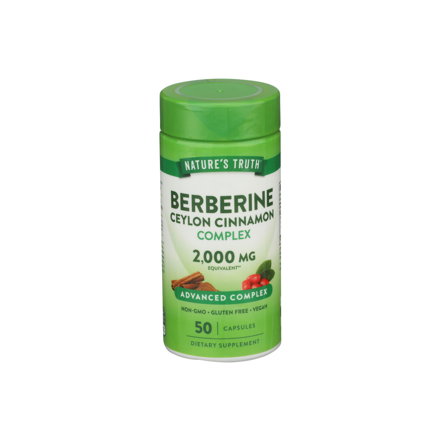 NATURE'S TRUTH Berberine With Ceylon Cinnamon Complex Supplement - 50 Count Image 1 of 2