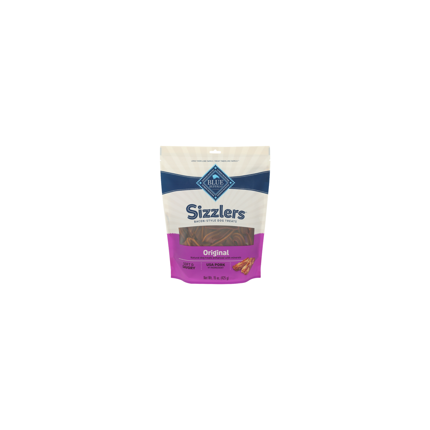 Blue Pork Treat Dog Bcn Sizzlers - 15 Ounce Image 1 of 4
