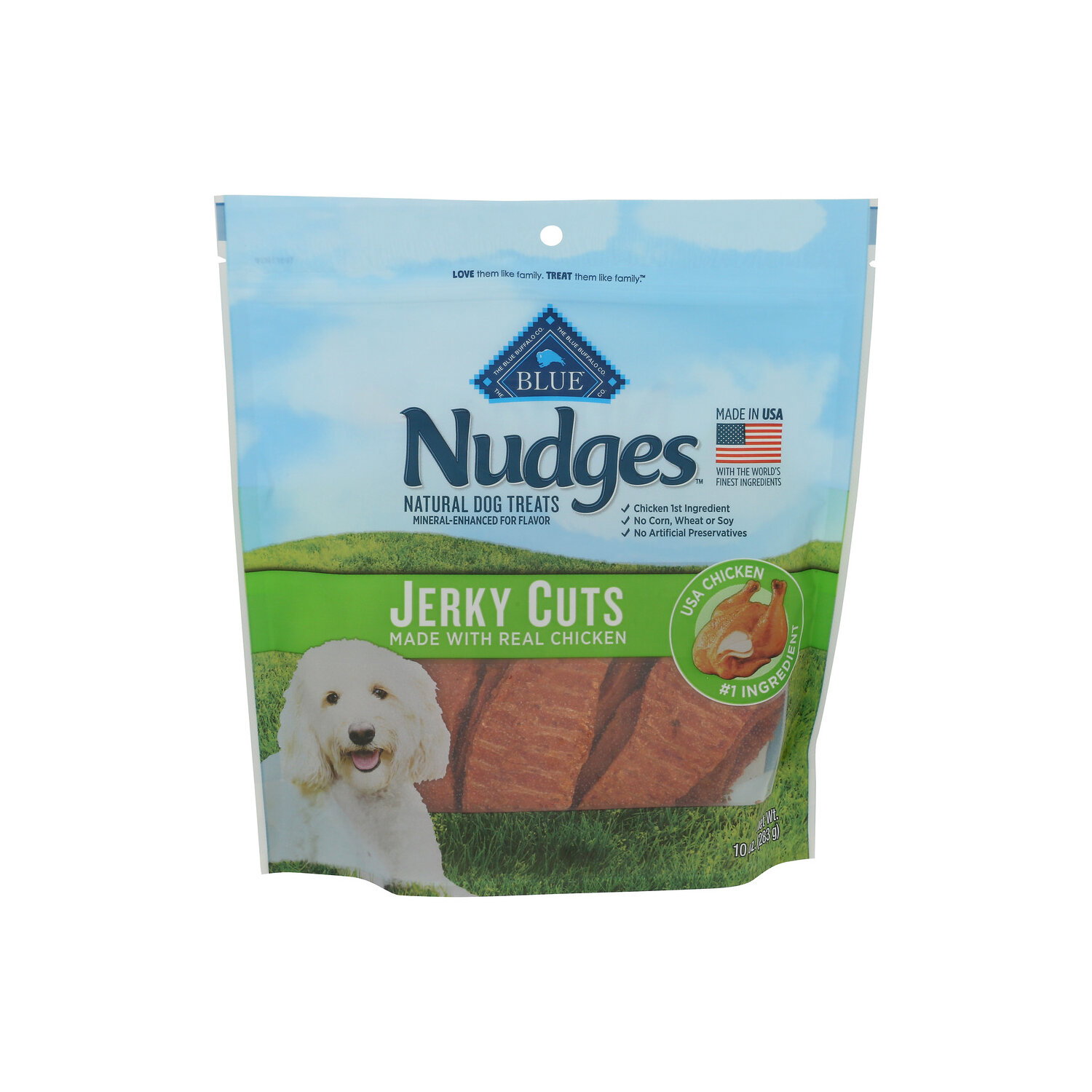Blue Nudges Chicken Natural Dog Treats Jerky Cuts - 10 Ounce Image 1 of 4