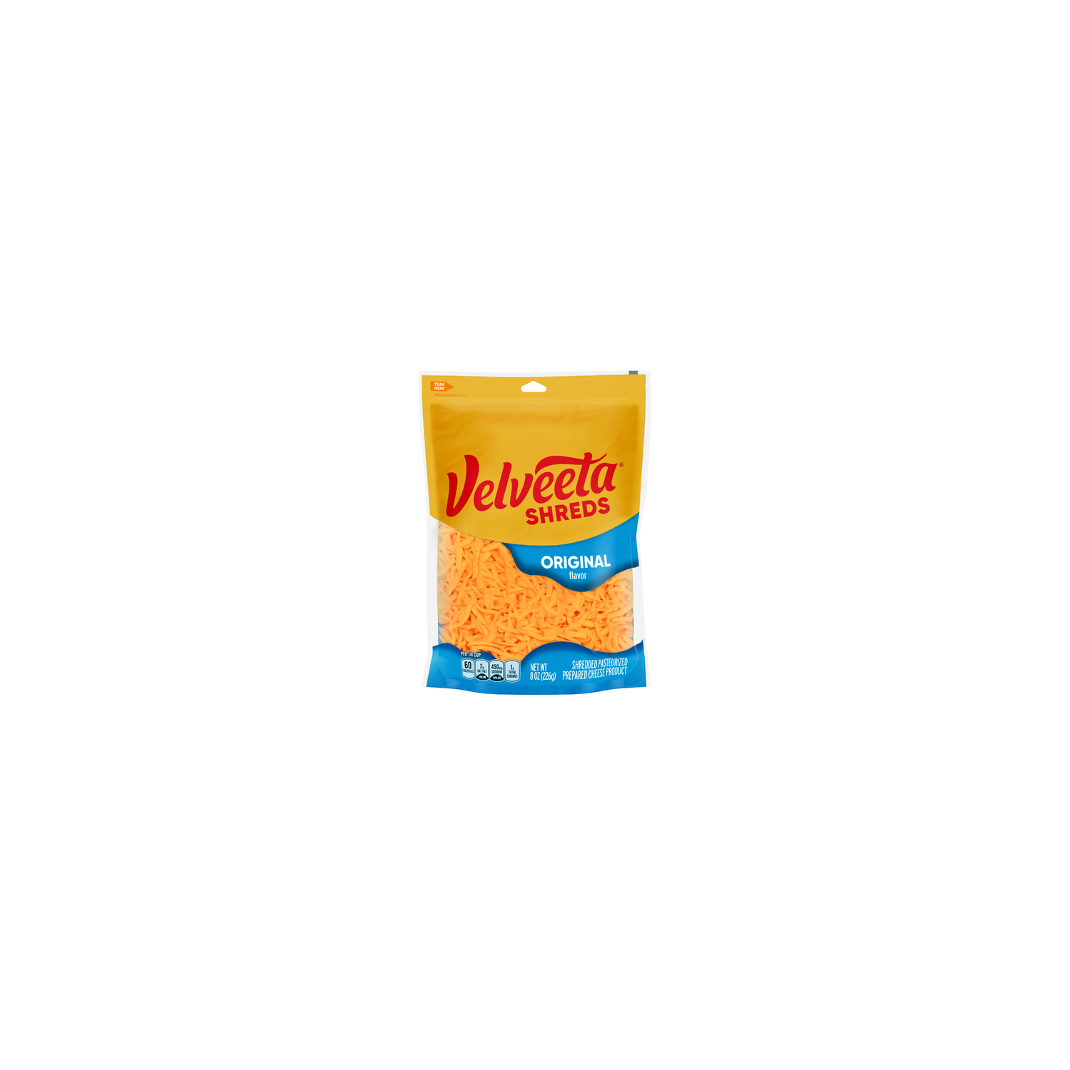 Velveeta Shreds Original Shredded Processed Cheese Product Bag - 8 Ounce Image 1 of 2