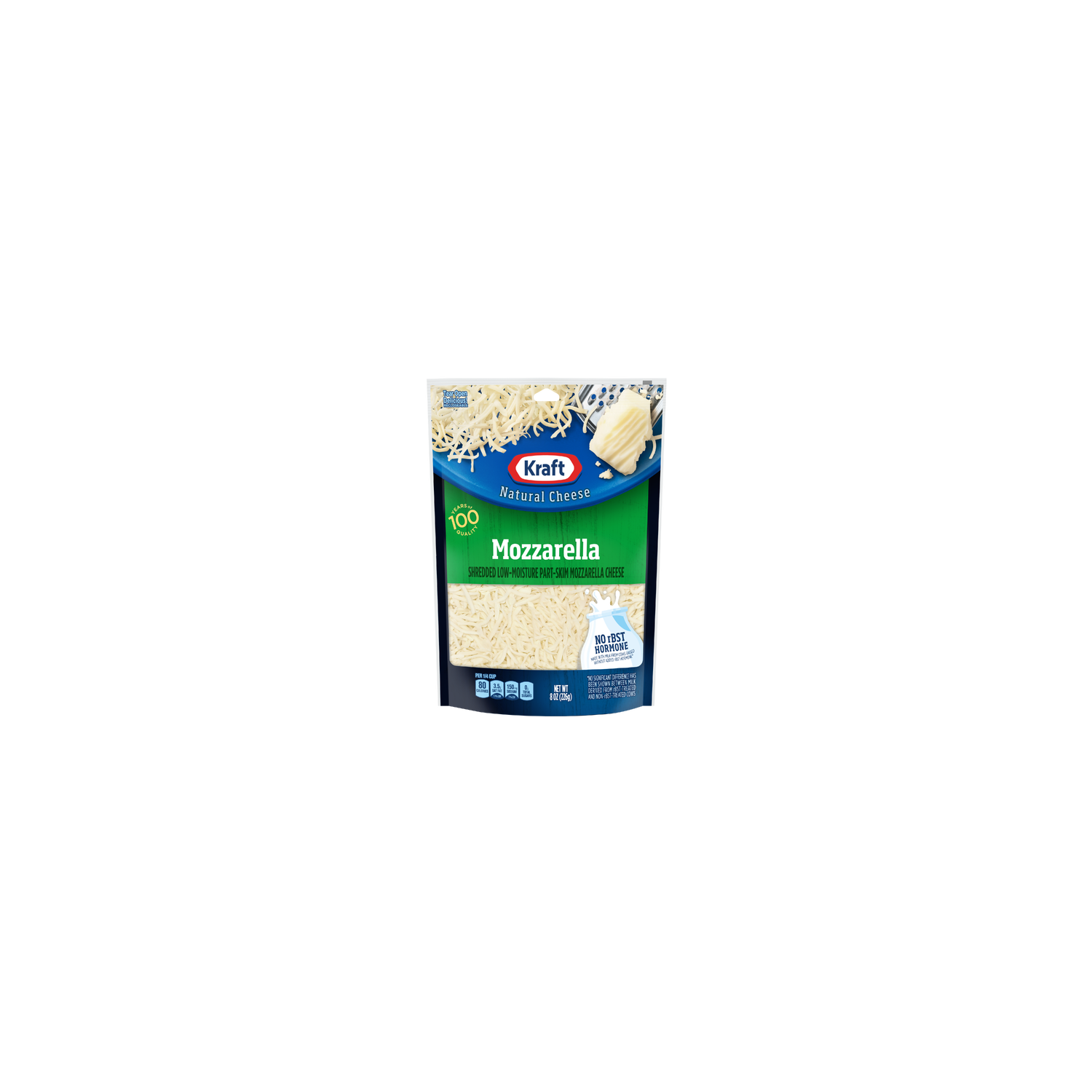 Kraft Mozzarella Shredded Cheese, Bag - 8 Ounce Image 1 of 2