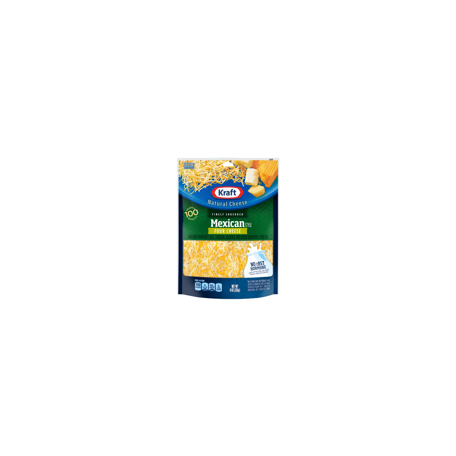 Kraft Mexican Style Four Cheese Finely Shredded Natural Bag - 8 Ounce Image 1 of 2