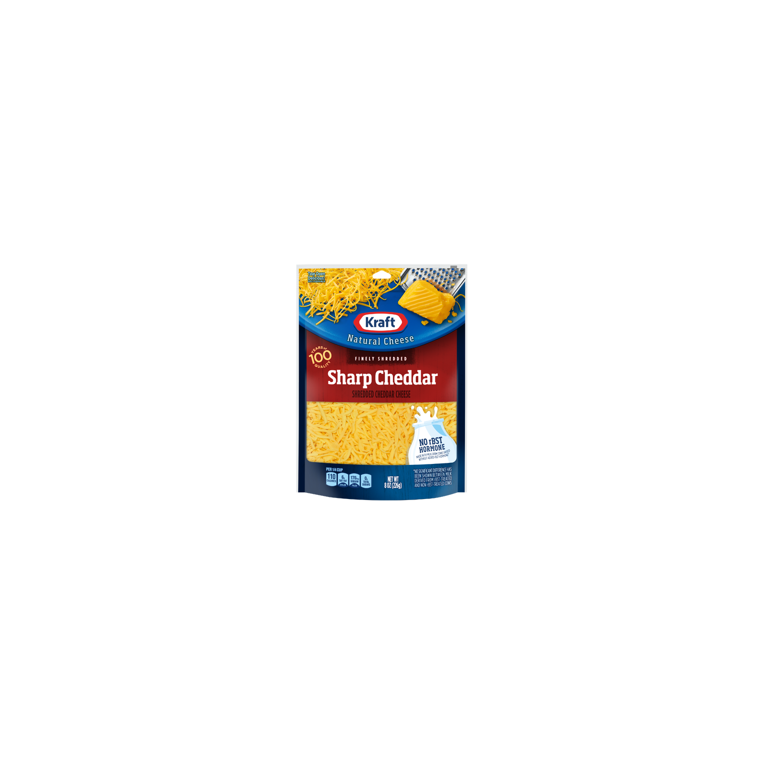 Kraft Sharp Cheddar Finely Shredded Natural Cheese Bag - 8 Ounce Image 1 of 2