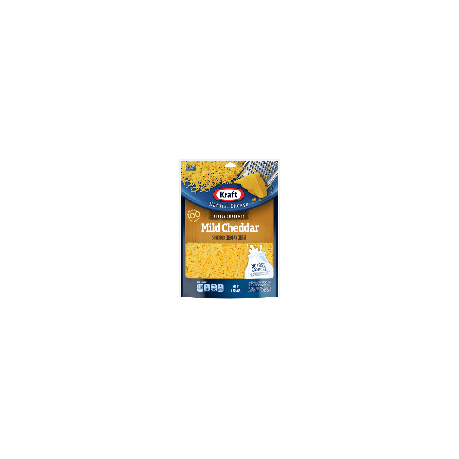 Kraft Mild Cheddar Finely Shredded Cheese, Bag - 8 Ounce Image 1 of 2