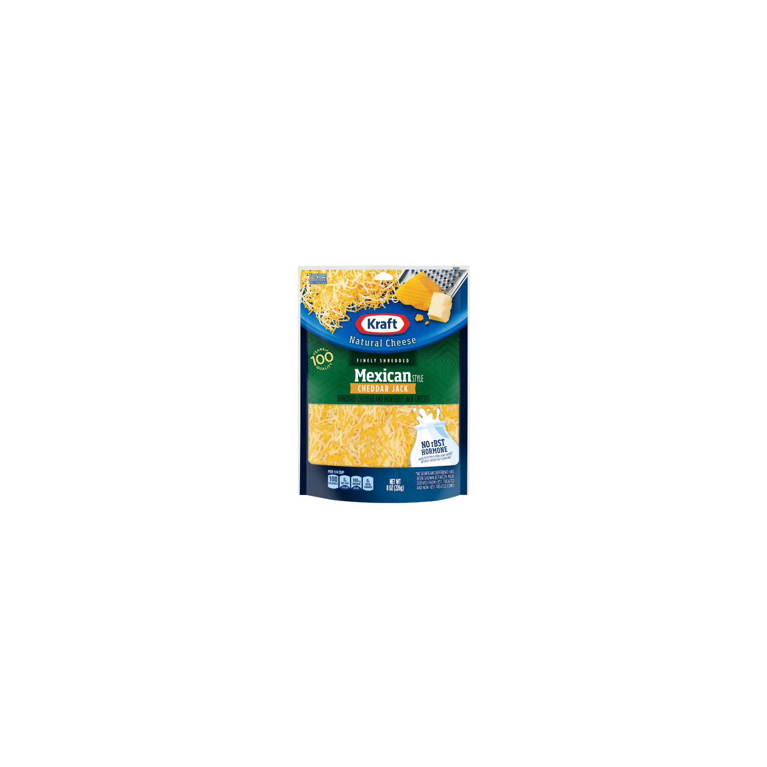 Kraft Mexican Style Cheddar Jack Finely Shredded Natural Cheese Bag - 8 Ounce Image 1 of 2