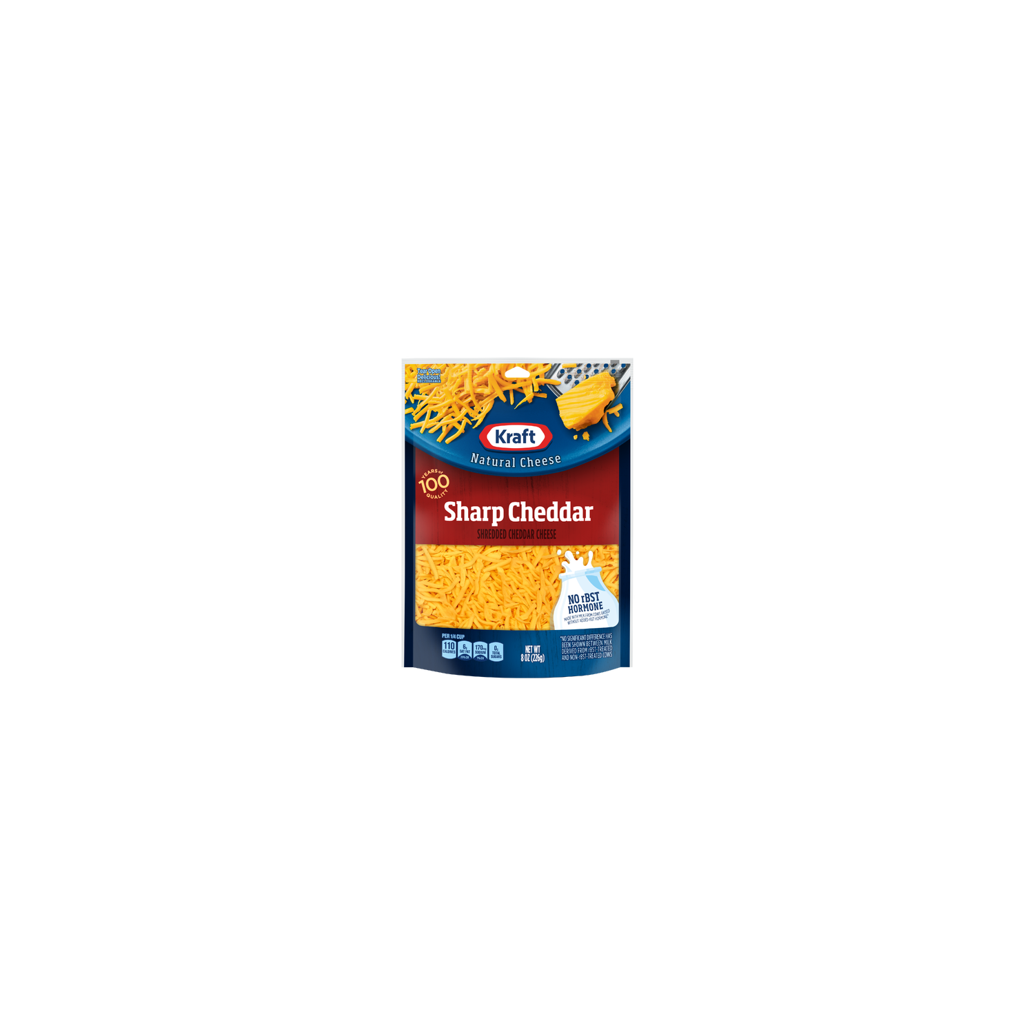 Kraft Sharp Cheddar Shredded Cheese, Bag - 8 Ounce Image 1 of 2