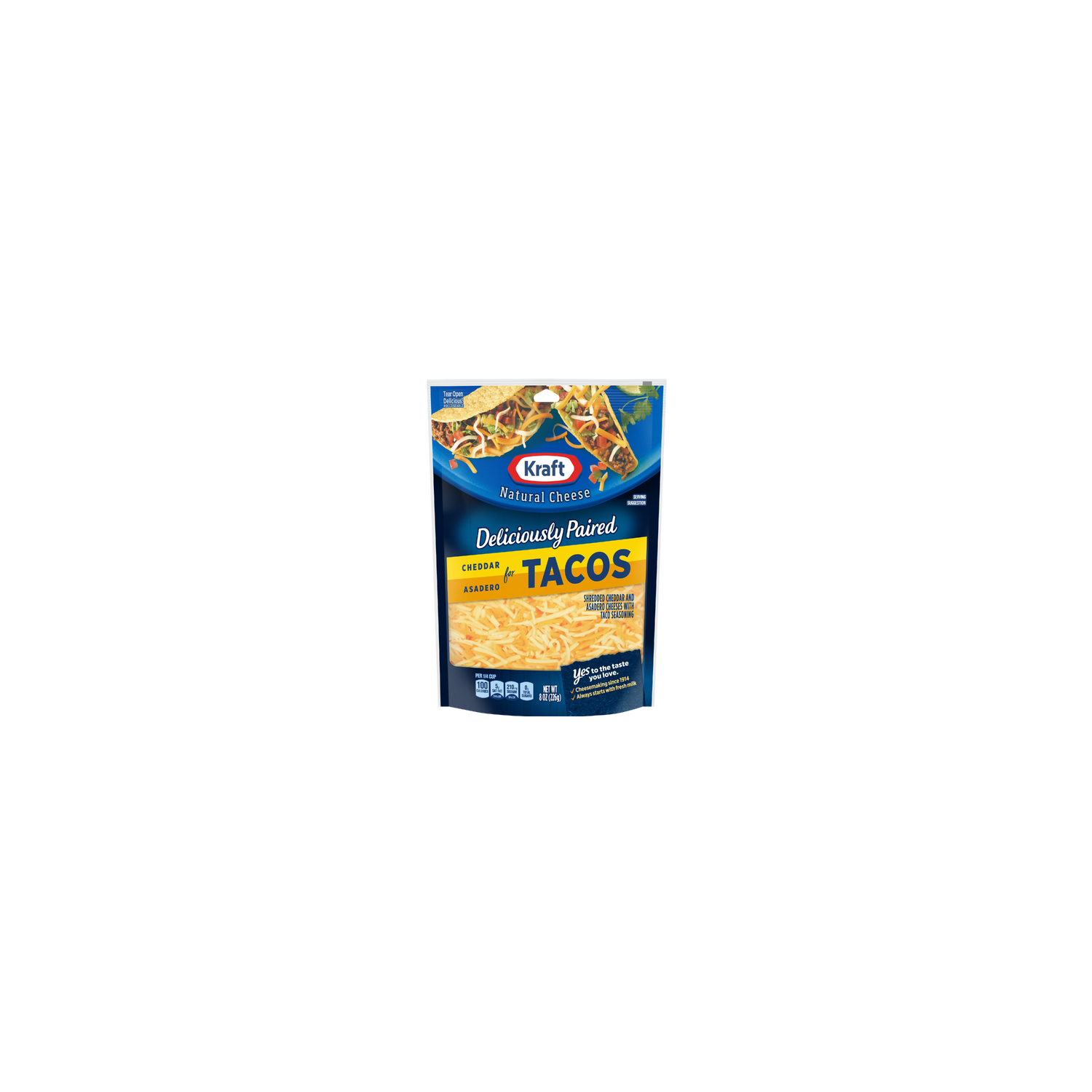 Kraft Cheddar & Asadero Finely Shredded Cheese - 8 Ounce Image 1 of 2