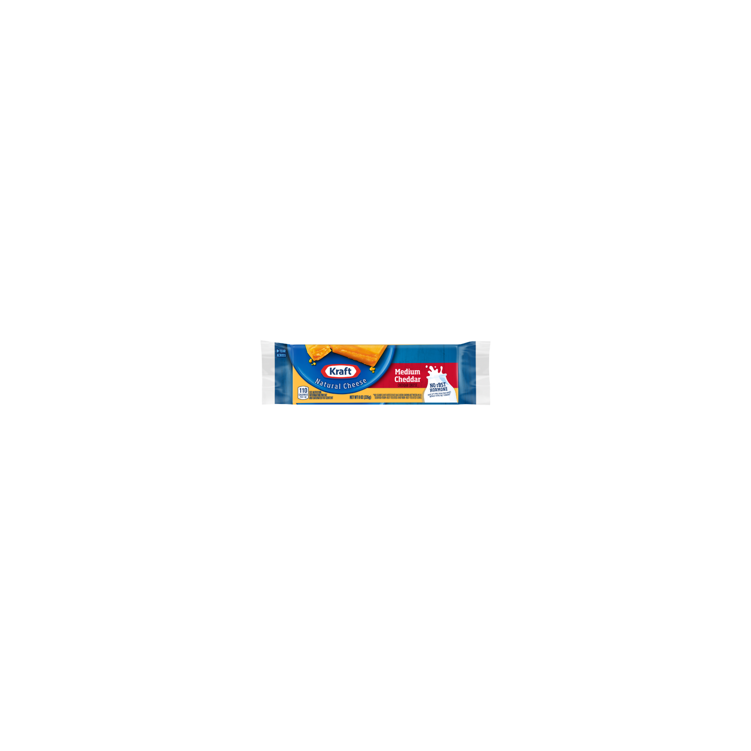 Kraft Medium Cheddar Natural Cheese Block Vacuum Packed - 8 Ounce Image 1 of 2