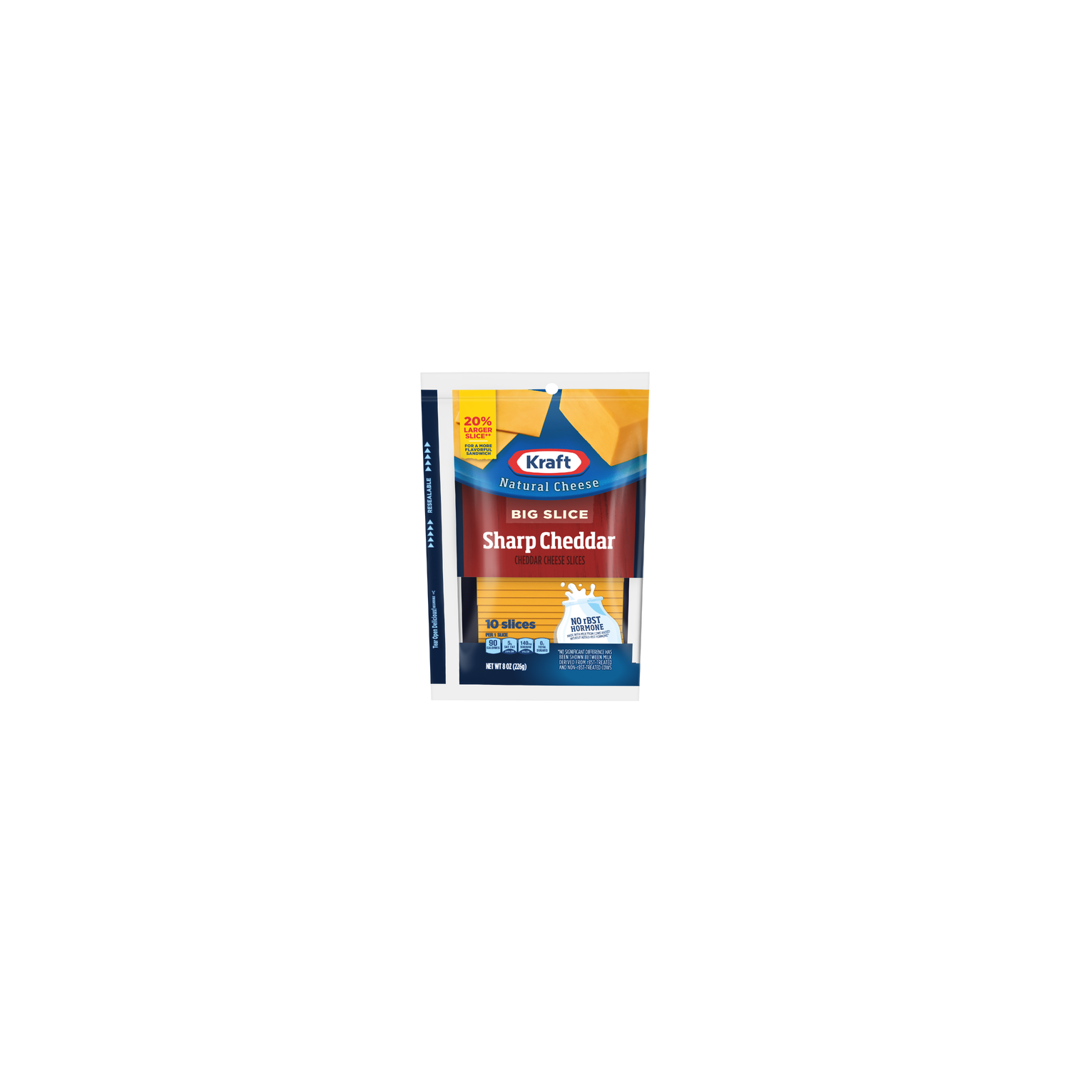 Kraft Sharp Cheddar Natural Cheese Slices - 8 Ounce Image 1 of 2