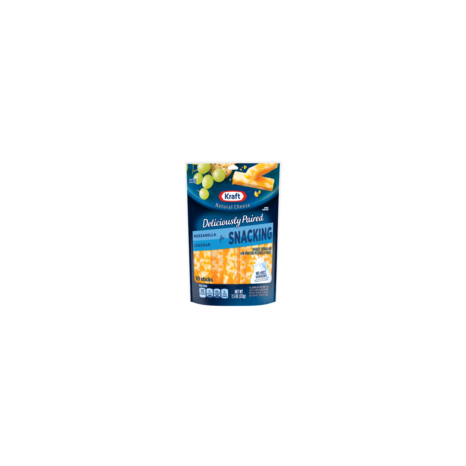 Kraft Mozzarella & Cheddar Marbled Cheese Snacks - 7.5 Ounce Image 1 of 2