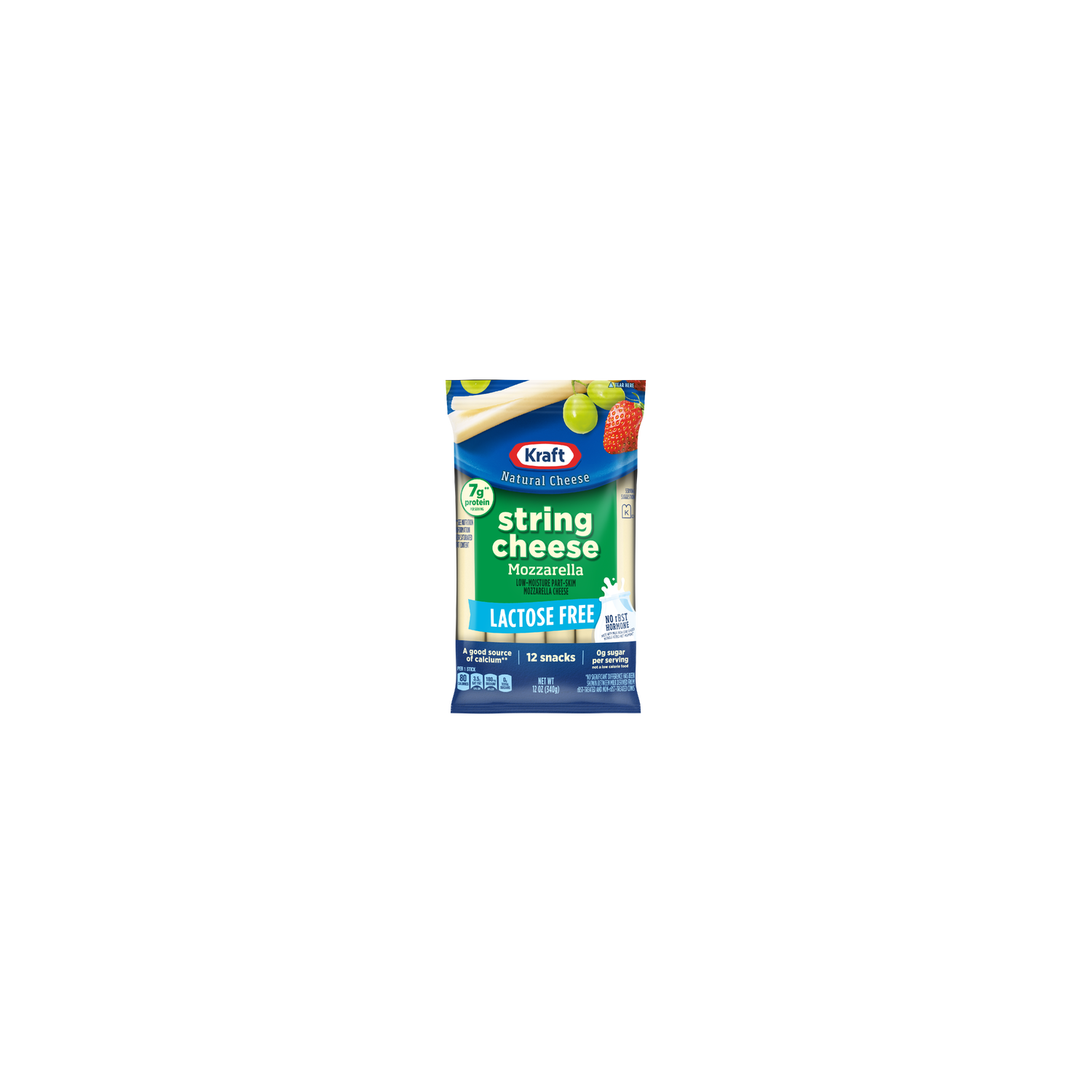 Kraft Mozzarella Lactose Free String Cheese - 12 Ounce Image 1 of 2