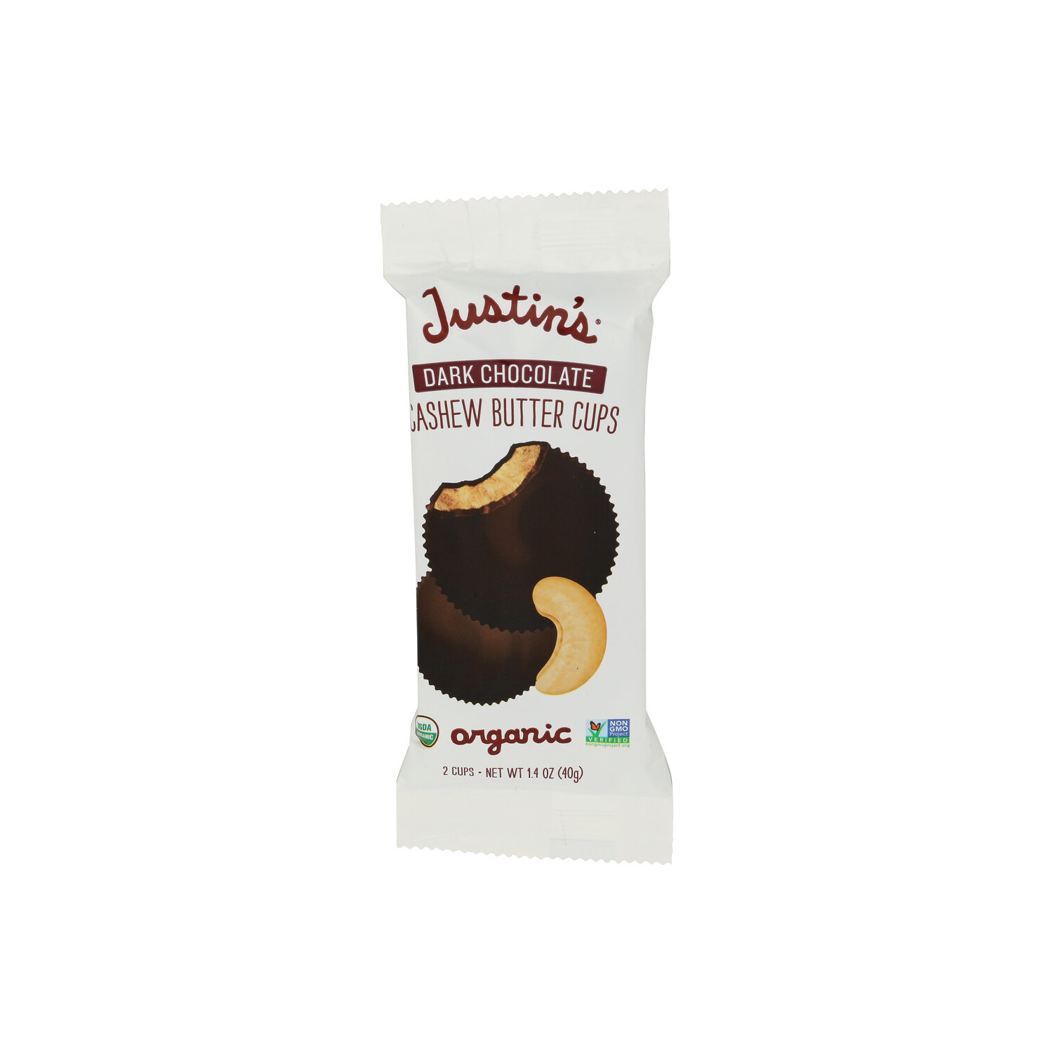 JUSTIN's Dark Chocolate Cashew Butter - 0.7 Ounce - 2 Count Image 1 of 4