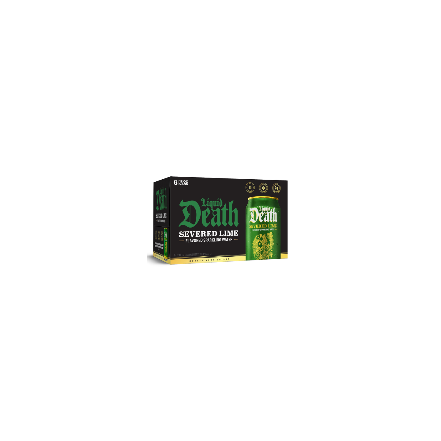 Liquid Death Severed Lime Sparkling Water 6pk - 12 Fluid Ounce - 6 Count