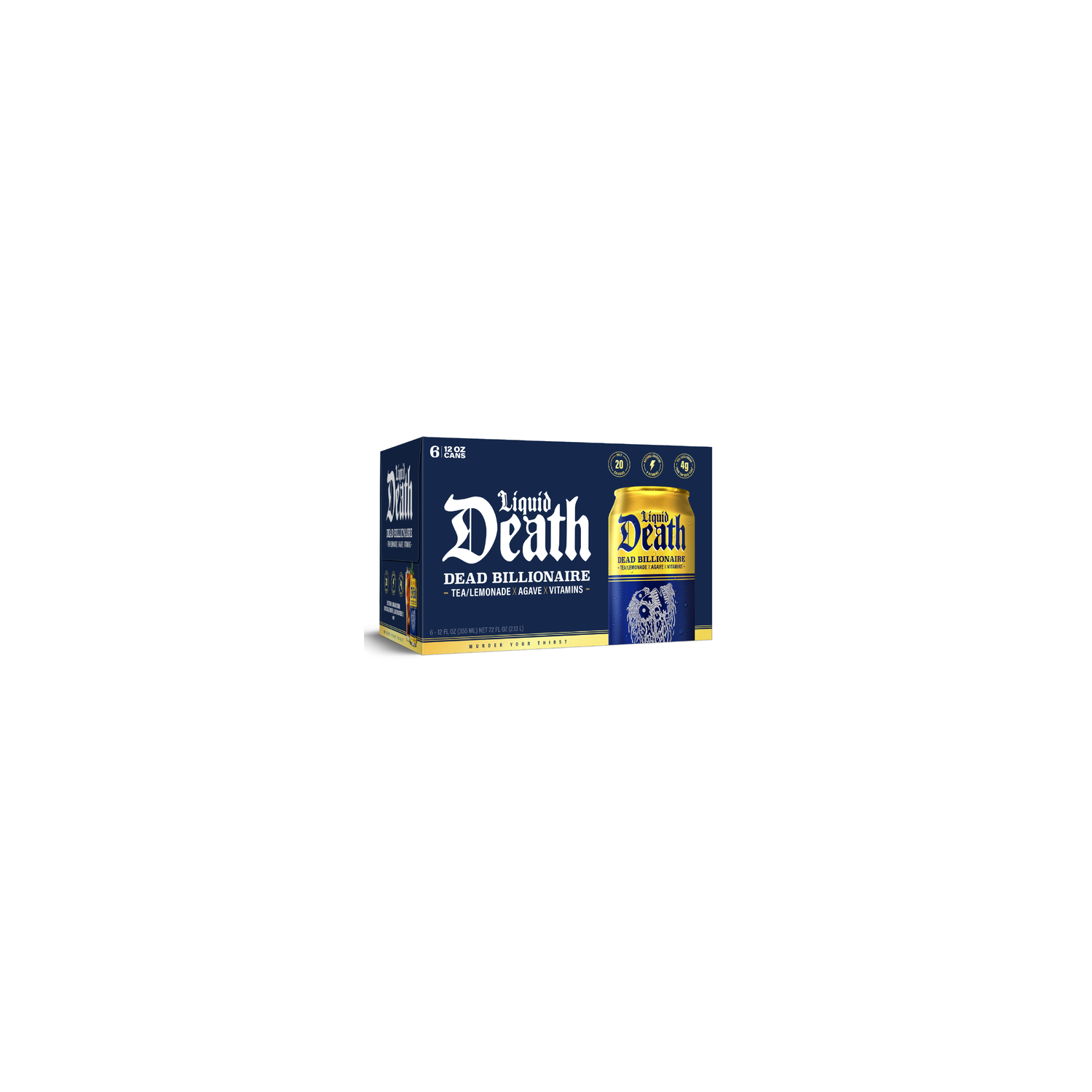 Liquid Death Lemonade Death Dead Billionaire Black Tea - 12 Fluid Ounce - 6 Count Image 1 of 3