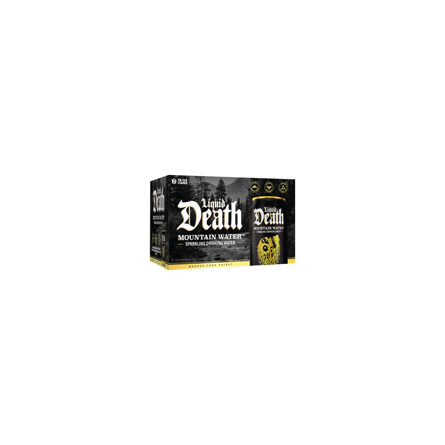 Liquid Death Mountain Sparkling Water 6pk - 12 Fluid Ounce - 6 Count