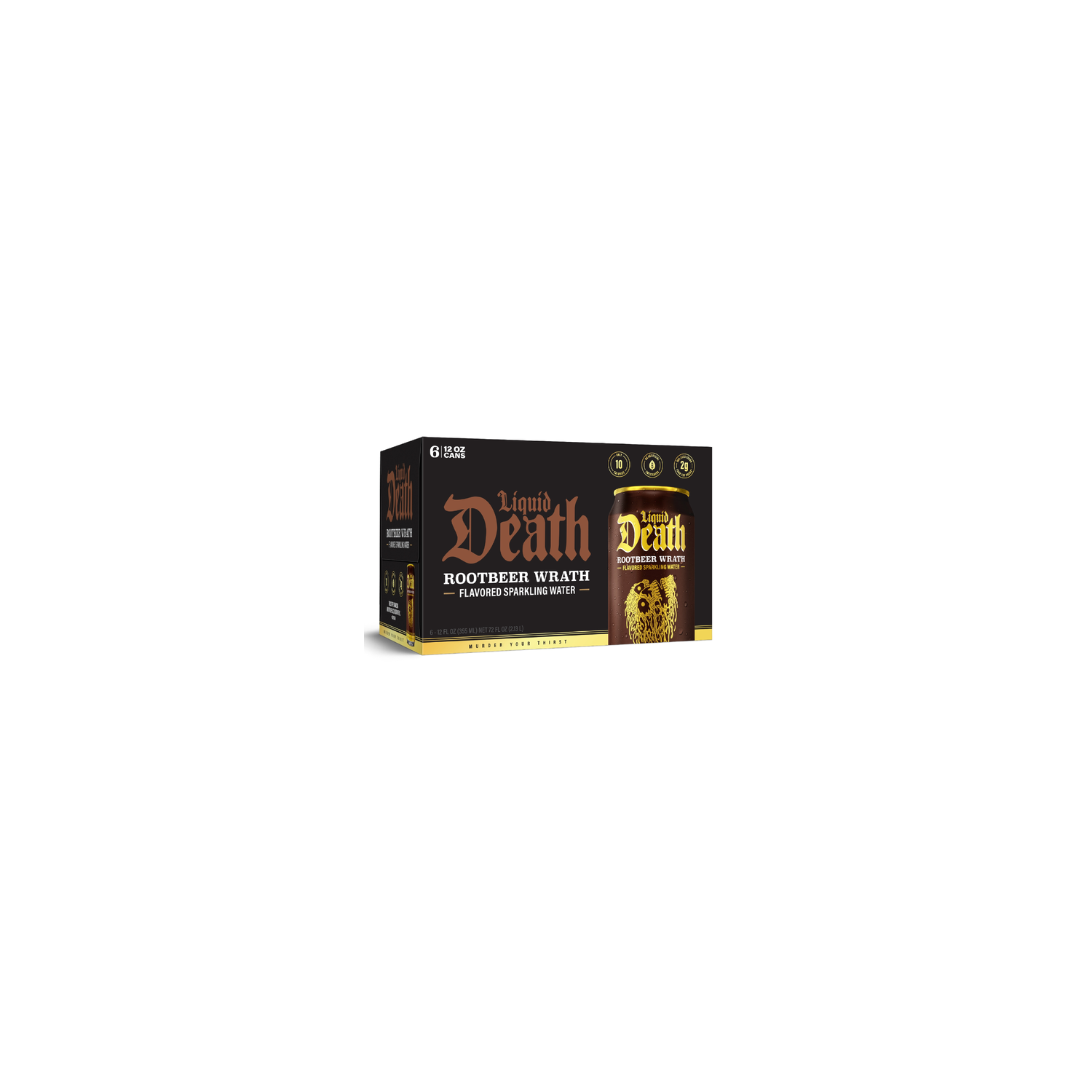 Liquid Death Rootbeer Wrath Sparkling Water 6pk - 12 Fluid Ounce - 6 Count
