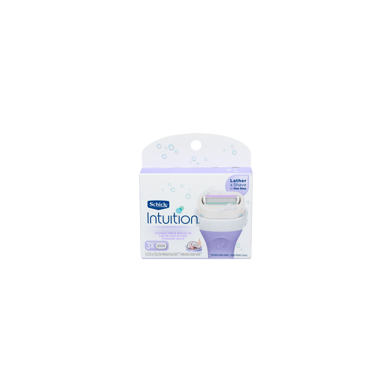 Schick Intuition Coconut Milk & Almond Oil Skin Moisterizing Solid - 0.35 Ounce - 3 Count Image 1 of 2