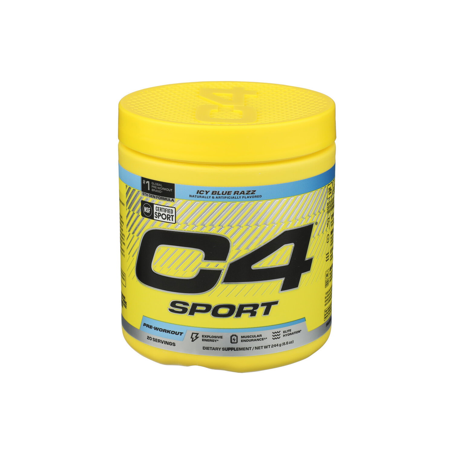 Cellucor Blue Raspberry Powder C4 Sport Icy Raz - 244 Gram Image 1 of 2
