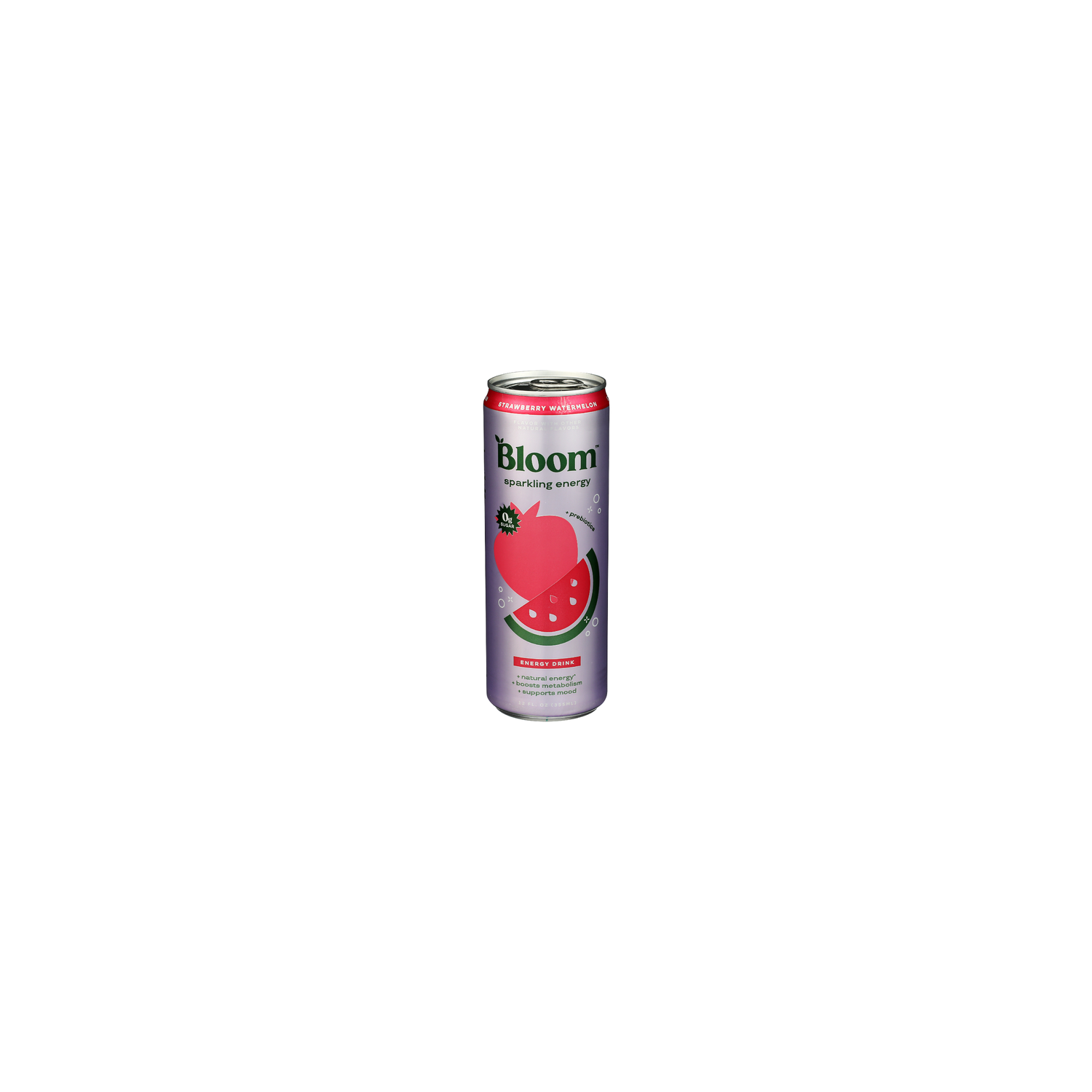 Bloom Nutrition Strawberry Watermelon Sparkling Energy 12PK - 12 Fluid Ounce Image 1 of 4