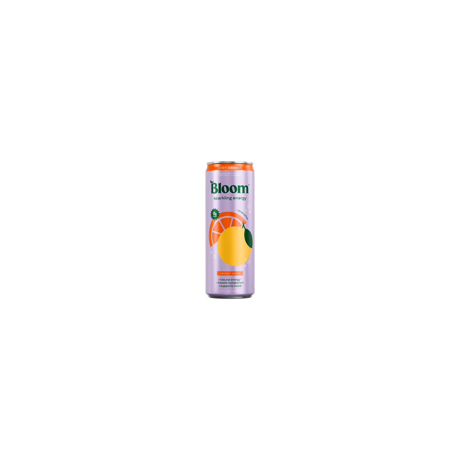 Bloom Juicy Orange Sparkling Energy Drink - 12 Fluid Ounce Image 1 of 2