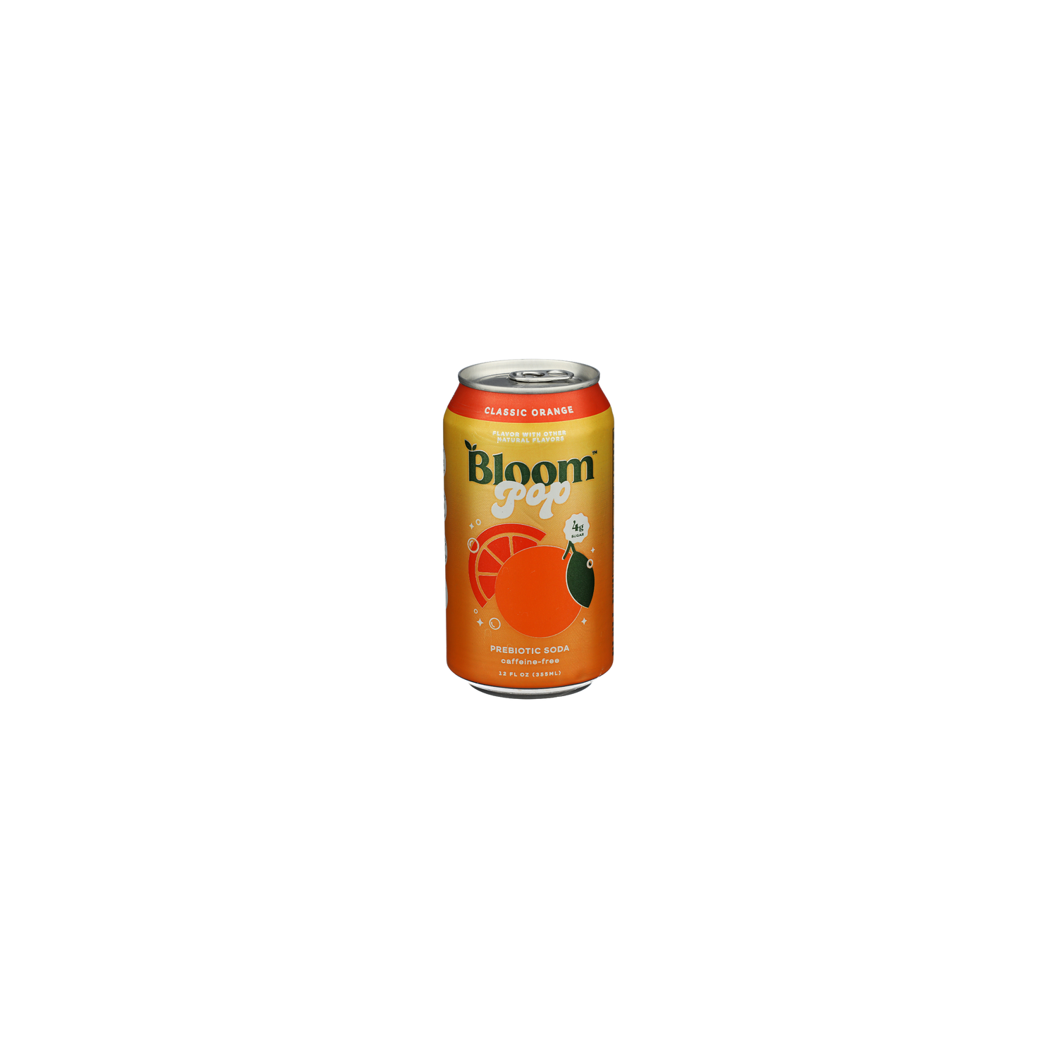 Bloom Pop Classic Orange Prebiotic Soda - 12 Fluid Ounce Image 1 of 4