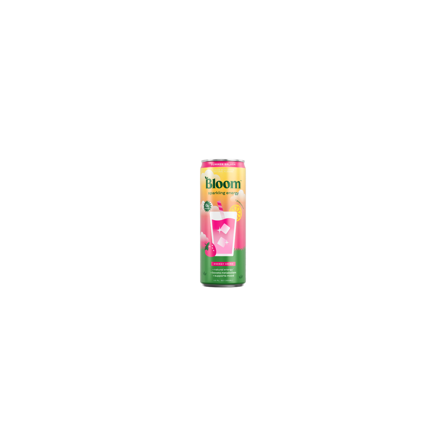 Bloom Summer Splash Limited Edition Sparkling Energy Drink - 12 Fluid Ounce Image 1 of 2