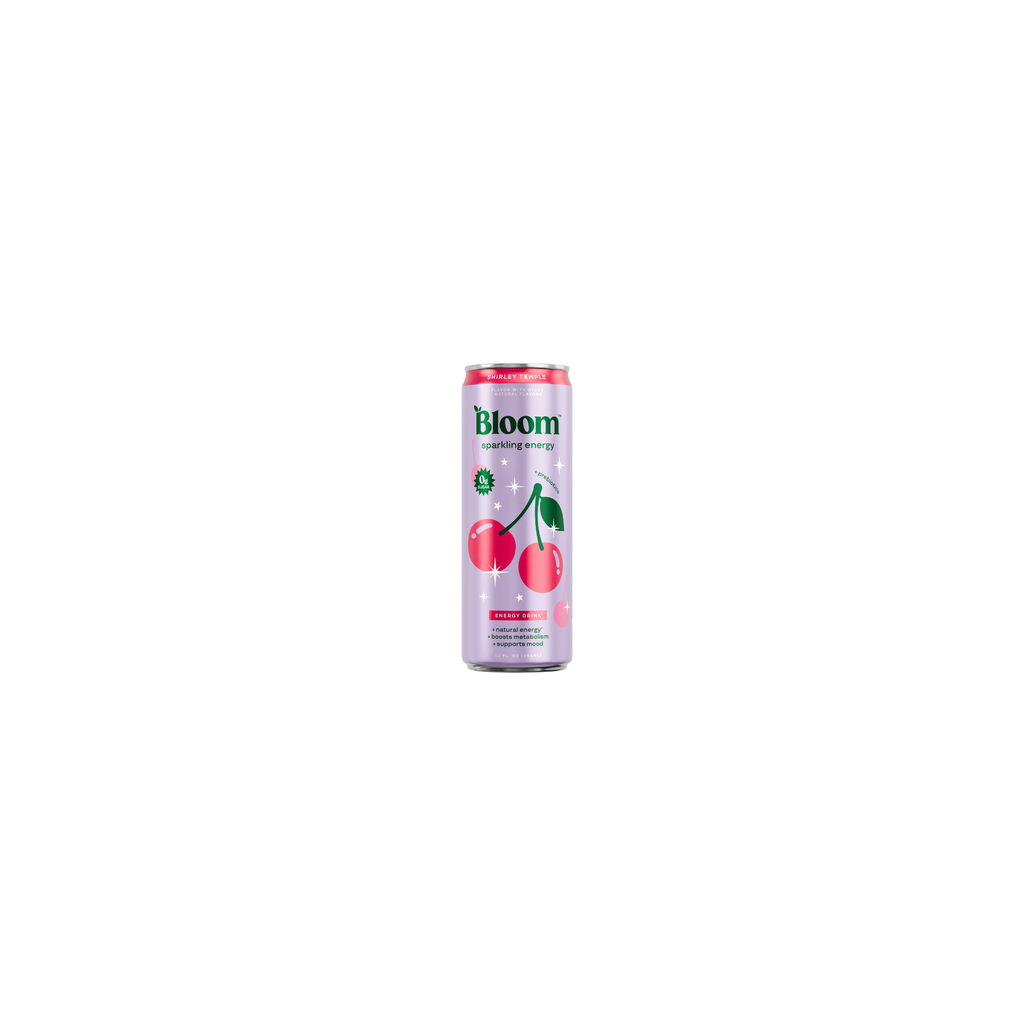 Bloom Shirley Temple Sparkling Energy Drink - 12 Fluid Ounce Image 1 of 2