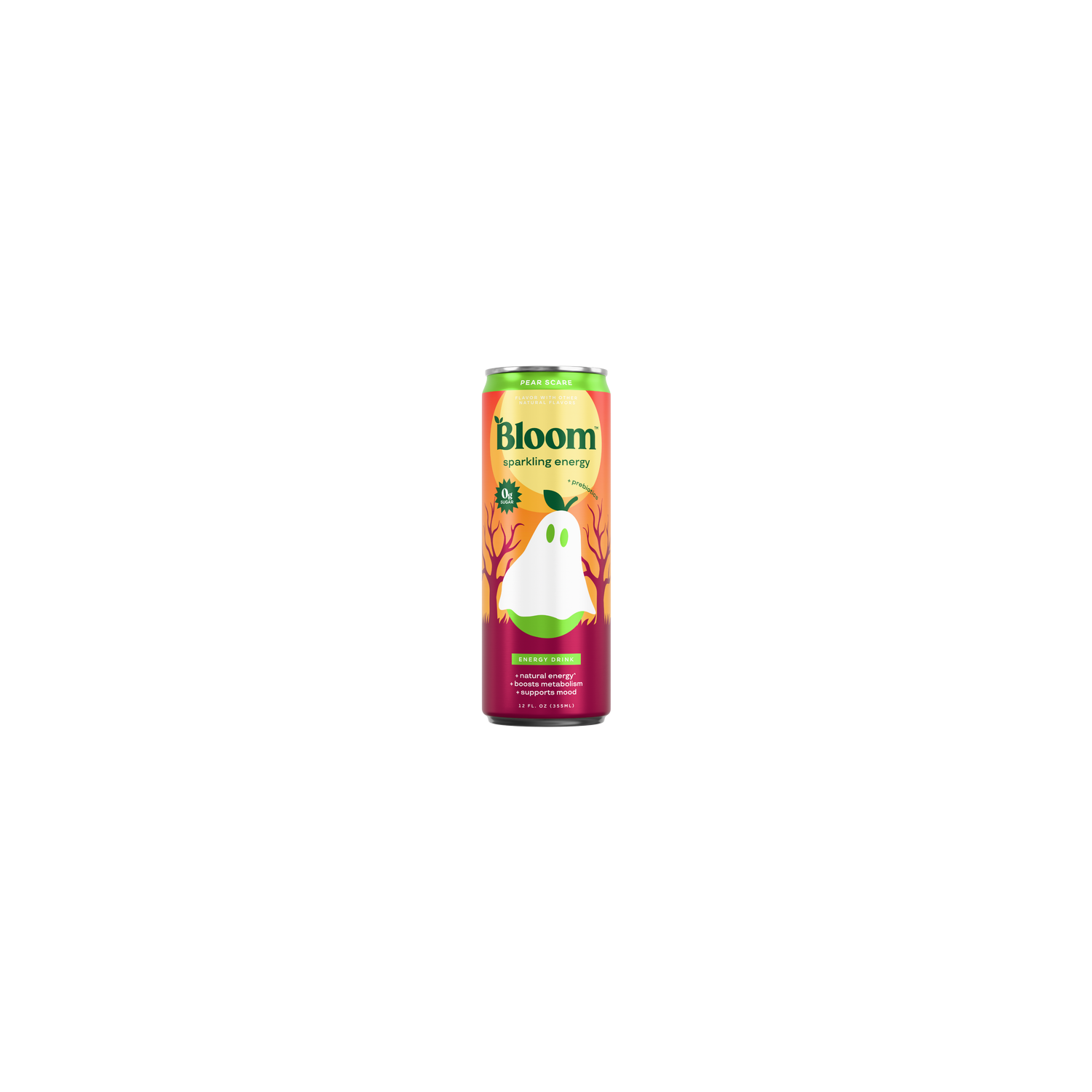 Bloom Pear Scare Sparkling Energy Drink - 12 Ounce