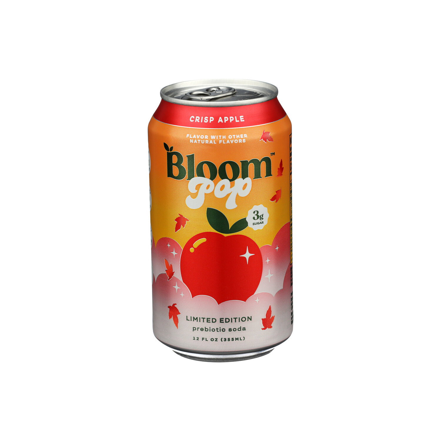 Bloom Pop Crisp Apple Prebiotic Soda - 12 Fluid Ounce Image 1 of 4
