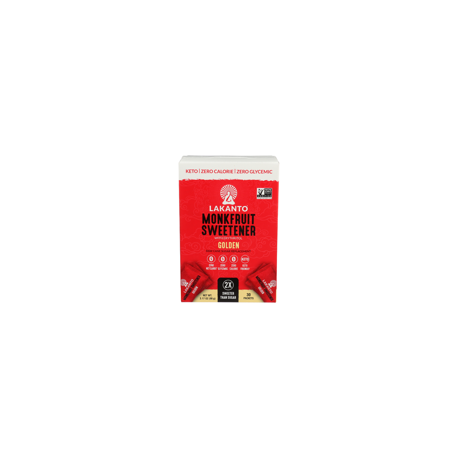Lakanto Monkfruit Sweetener Golden Packets X 30 90 - 0.106 Ounce - 30 Count Image 1 of 2