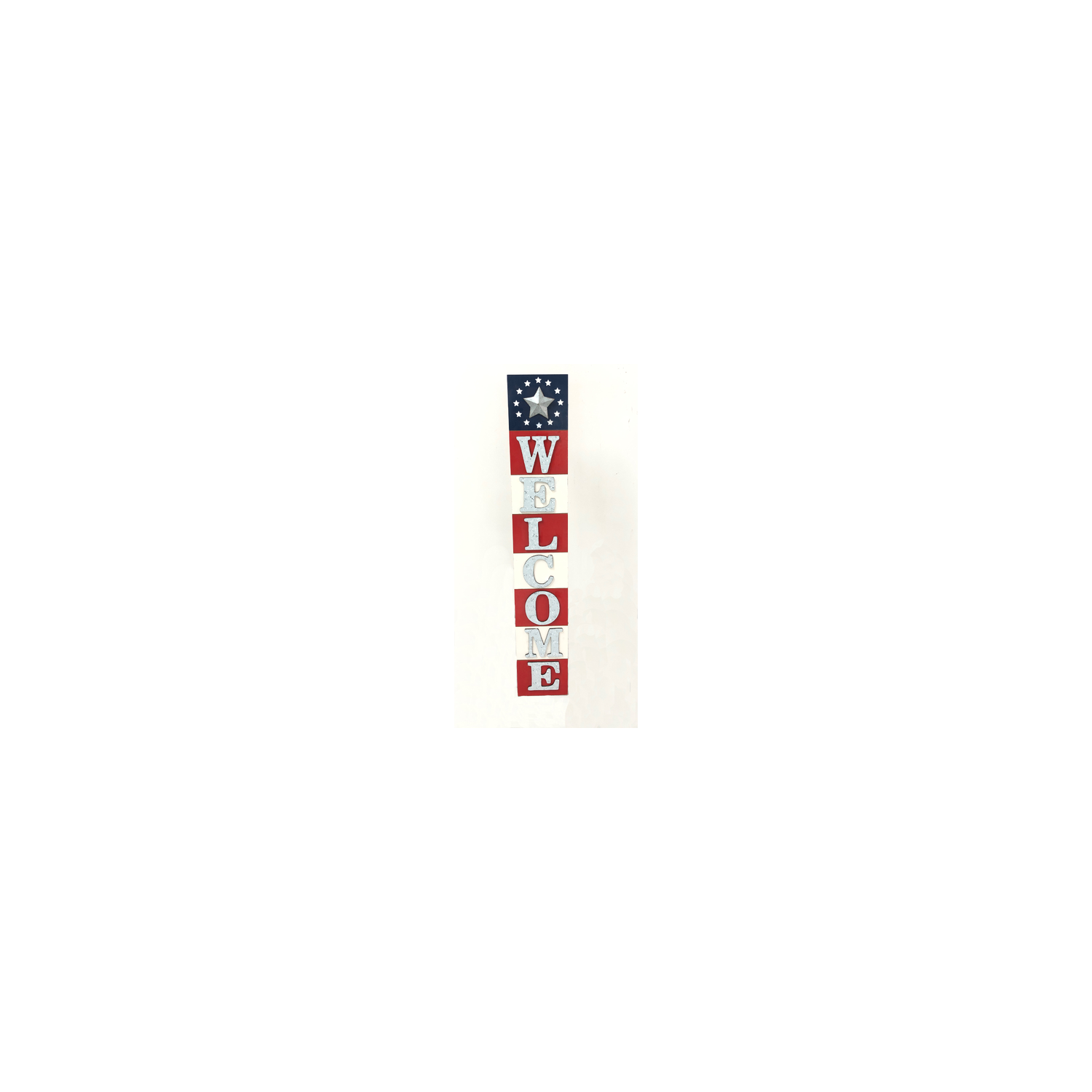 Summer Red White & Blue Welcome Porch Sign - 1 Each