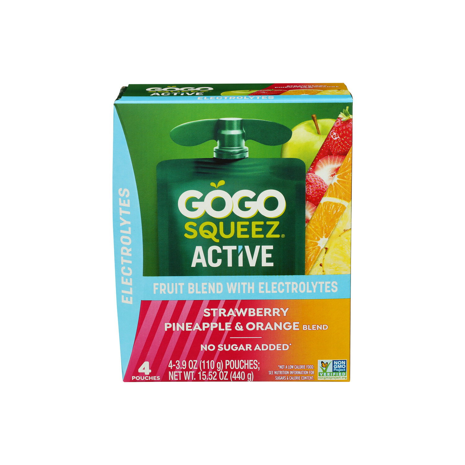 Gogo Squeez Active Electrolyes Strawberry Pineapple Orange - 3.9