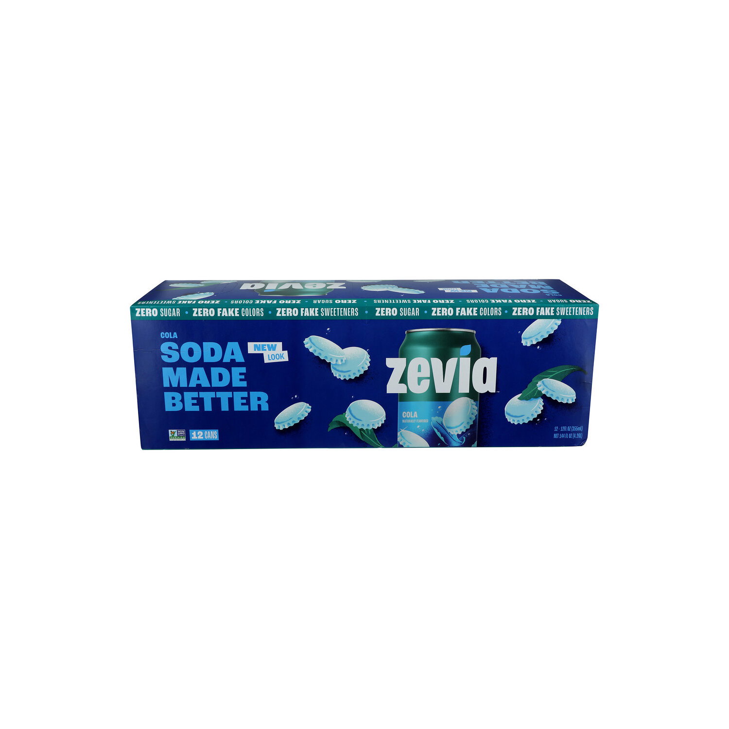 Zevia Cola Soda Soft Drinks - 12 Fluid Ounce - 12 Count - Super 1