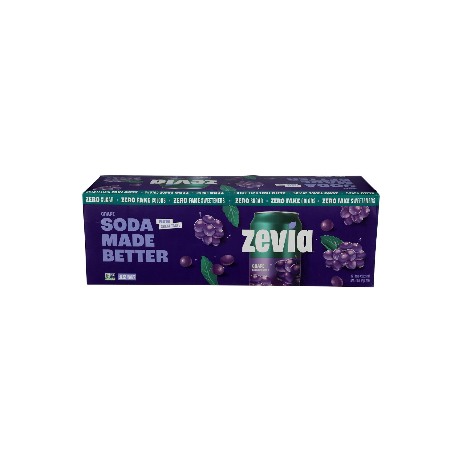 Zevia Zero Sugar Grape Soda Soft Drink - 12 Fluid Ounce - 12 Count Zevia Zero Sugar Grape Soda Soft Drink - 12 Fluid Ounce - 12 Count