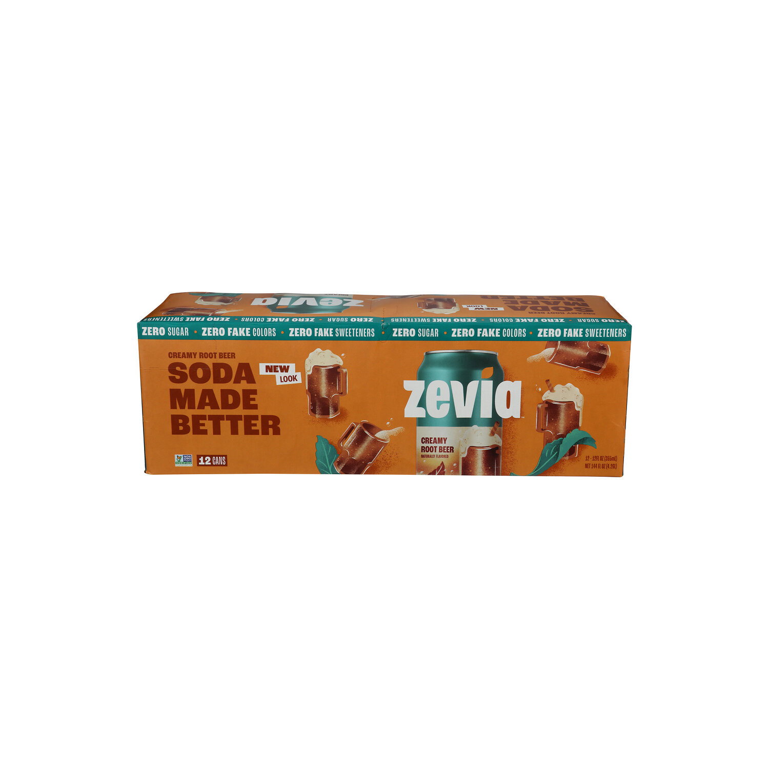 Zevia Creamy Root Beer Soda - 12 Fluid Ounce - 12 Count Image 1 of 3