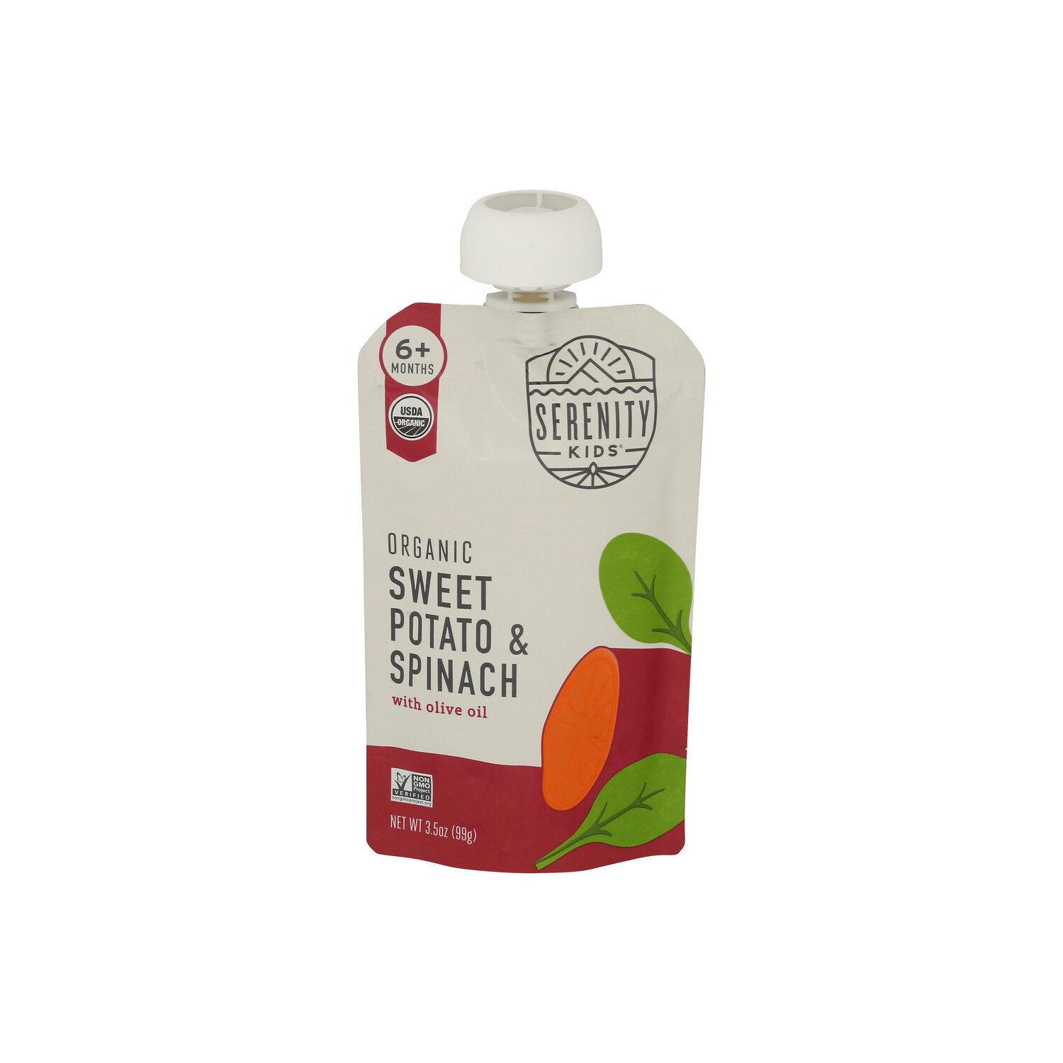 Serenity Kids Organic Sweet Potato and Spinach With Olive Oil Baby Food Pouch - 3.5 Ounce Image 1 of 4