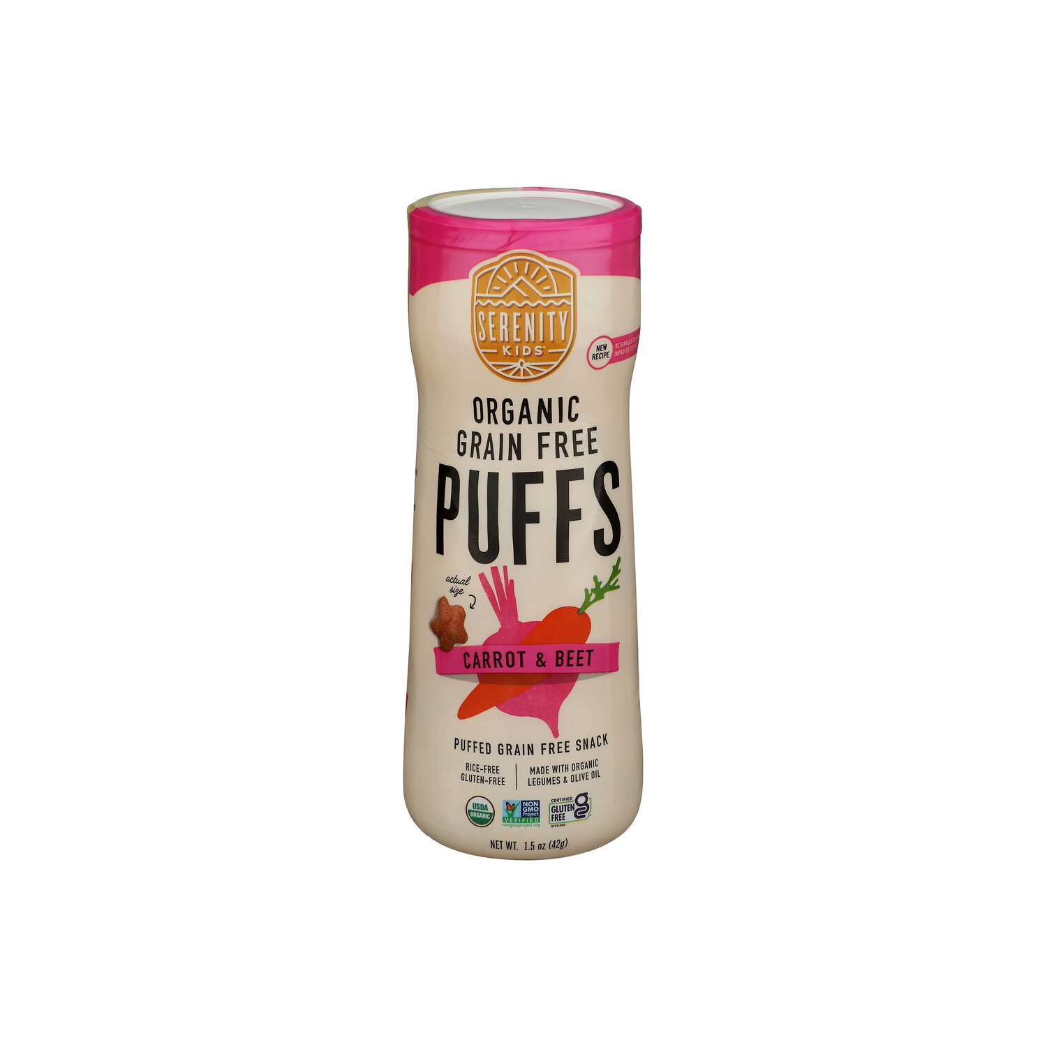 Serenity Kids Carrot & Beet Grain Free Puffs - 1.5 Ounce Image 1 of 4
