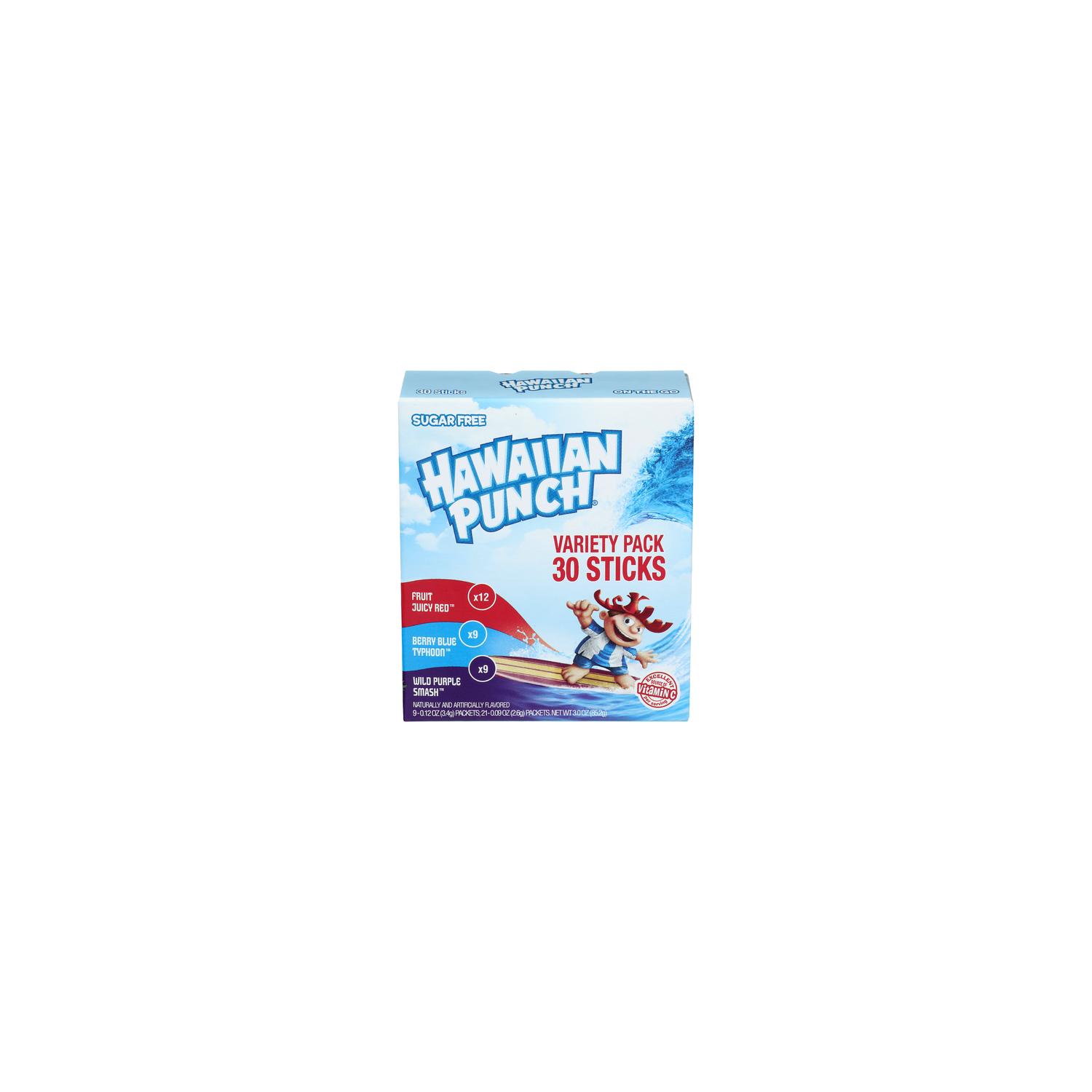 Hawaiian Punch Fruit Juicy Red Berry Blue Typhoon Wild Purple Smash Variety Pack - 0.1 Ounce - 30 Count Image 1 of 4