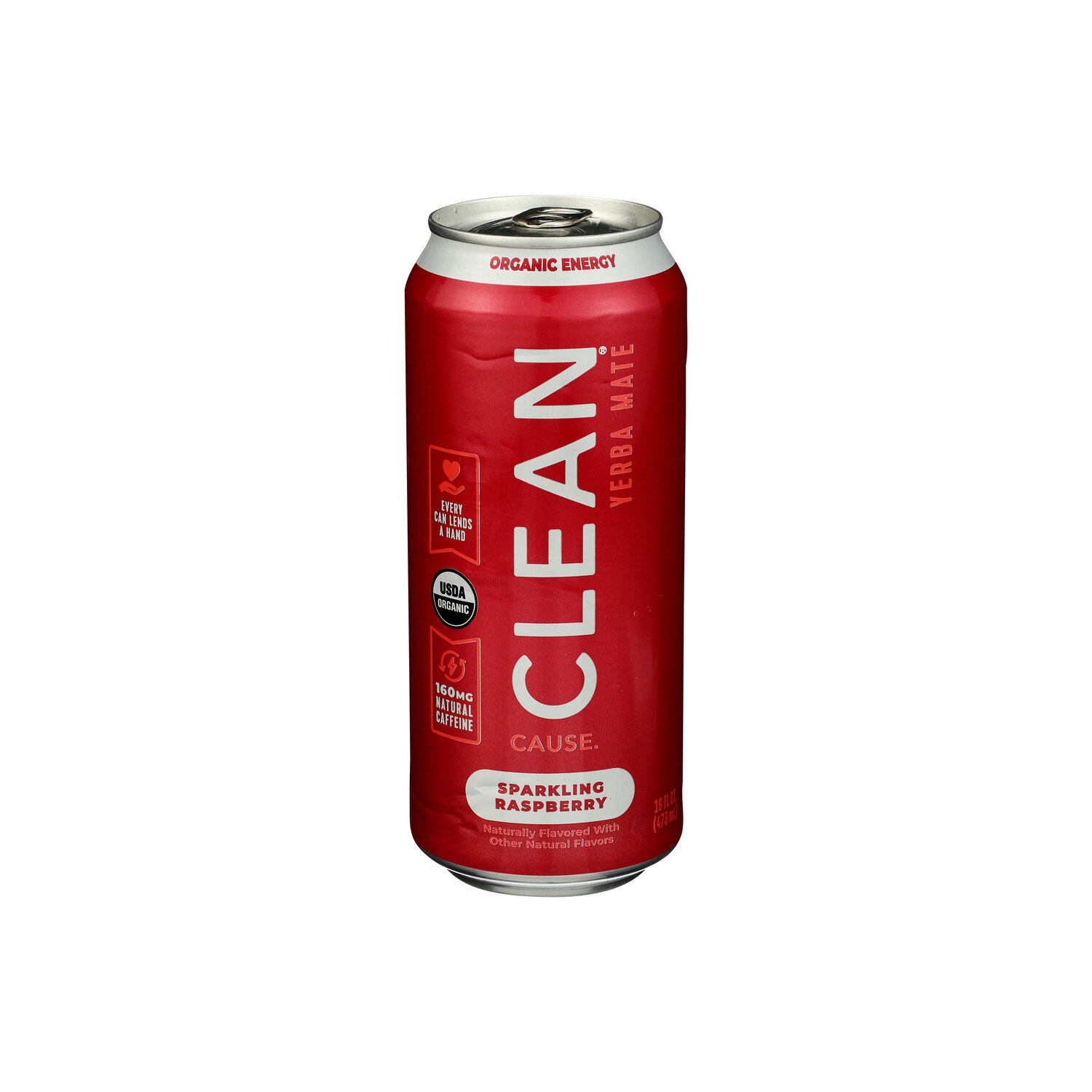 Clean Cause Raspberry Sparkling Yerba Mate - 16 Fluid Ounce Image 1 of 4