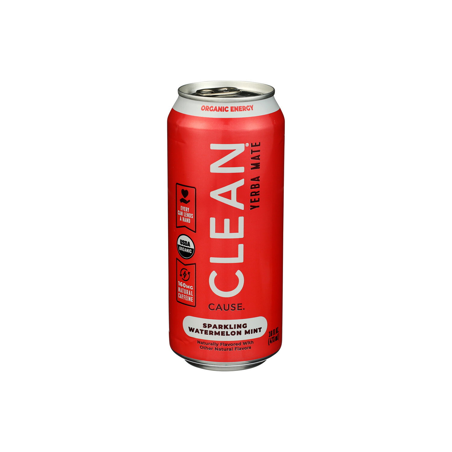 Clean Cause Watermelon Mint Sparkling Yerba Mate - 16 Fluid Ounce Image 1 of 4