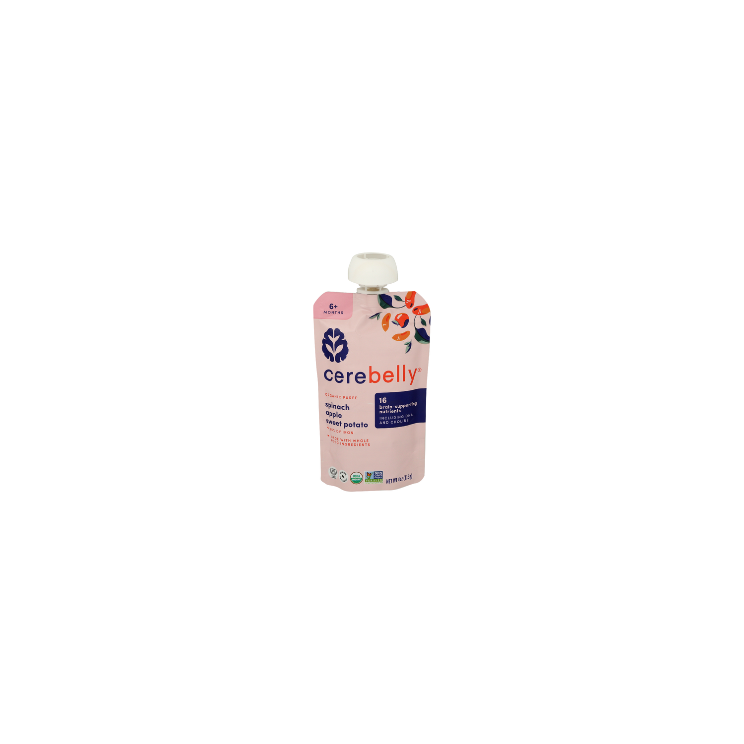 cerebelly Organic Spinach, Apple & Sweet Potato Baby Food Pouch - 4 Ounce Image 1 of 4