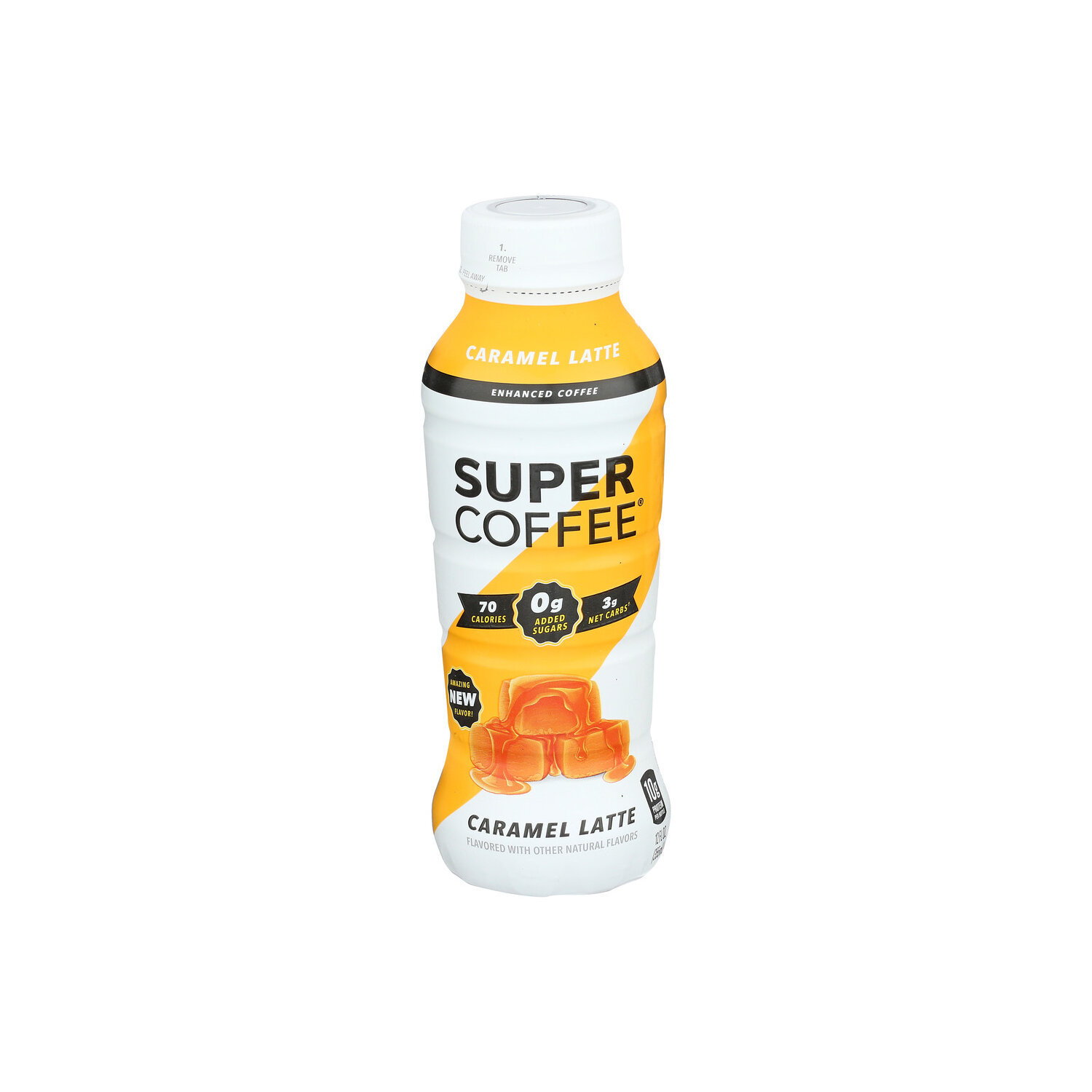 Super Coffee Caramel Latte Enhanced - 12 Fluid Ounce - Super 1 Foods