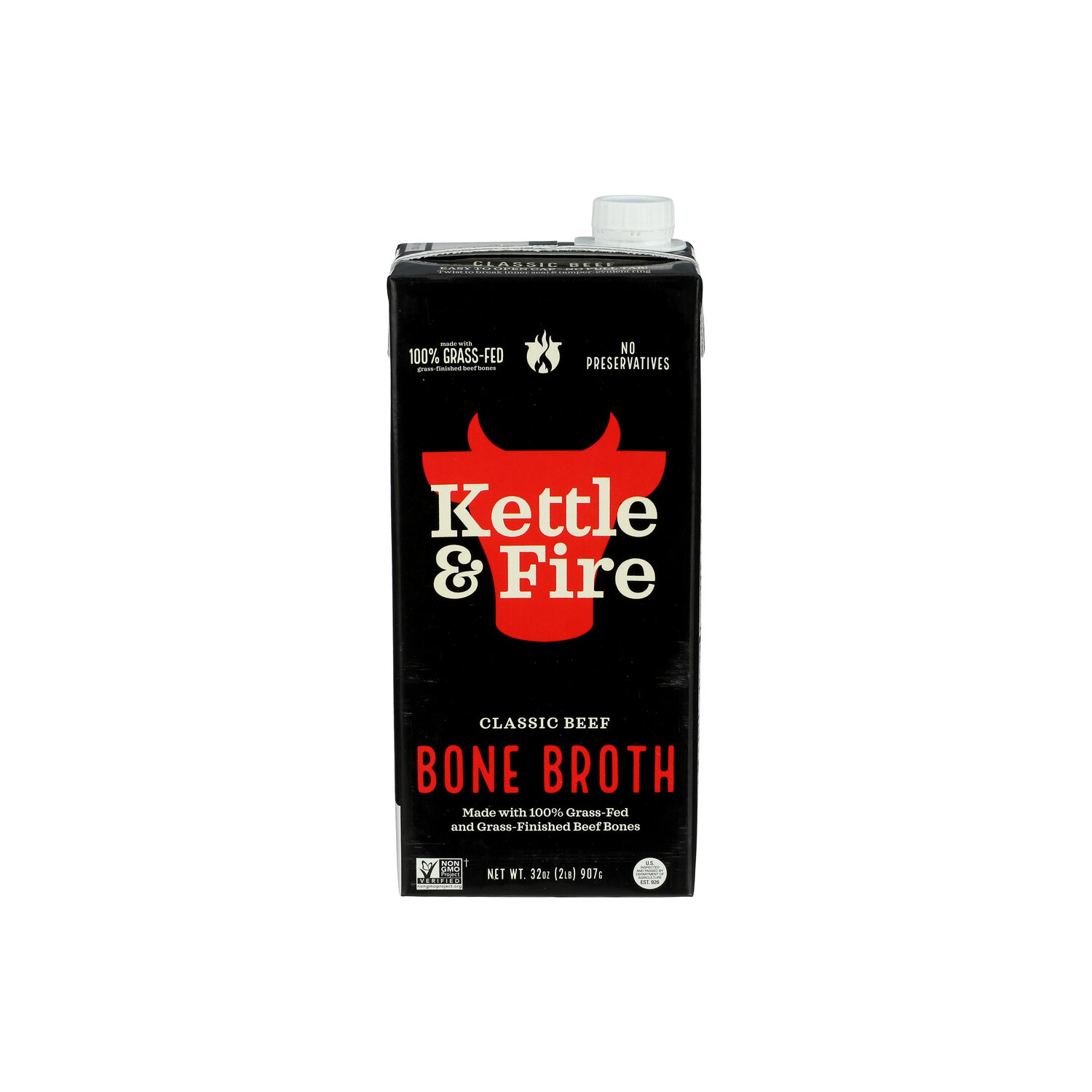 KETTLE & FIRE Bone Broth Beef - 32 Ounce Image 1 of 4