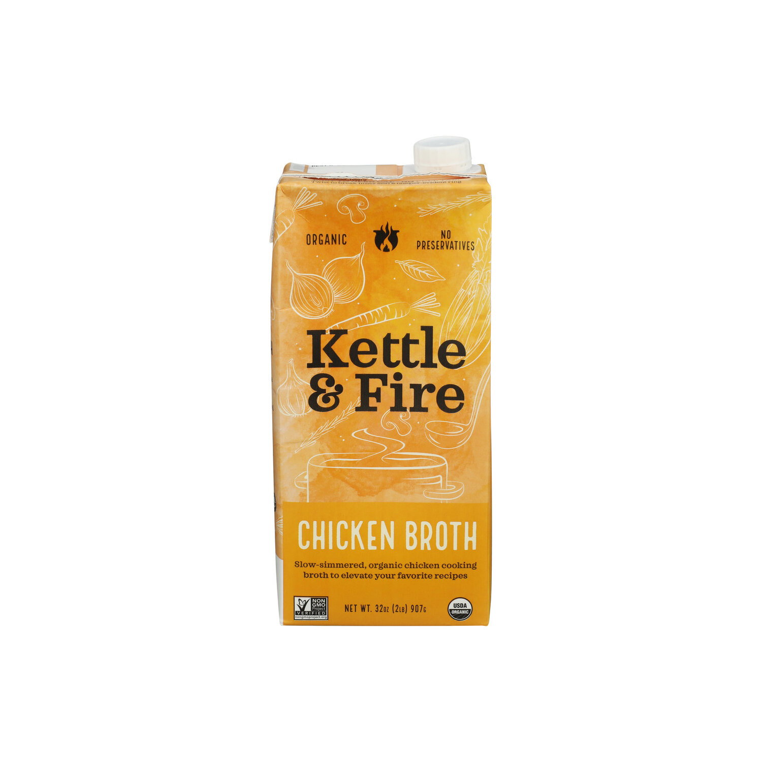Kettle And Fire Cooking Broth Chicken - 32 Ounce Image 1 of 4