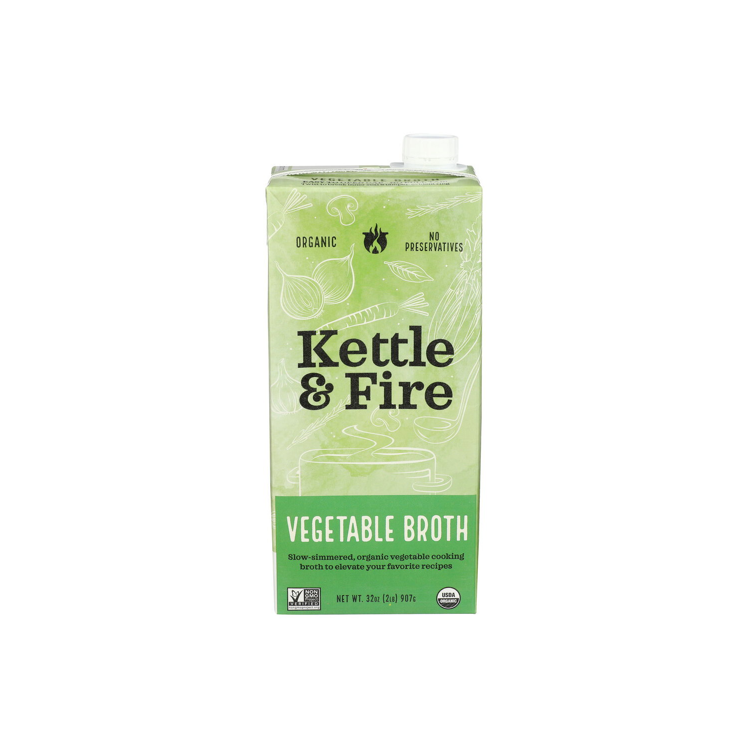 Kettle And Fire Cooking Broth Vegetable - 32 Ounce Image 1 of 4