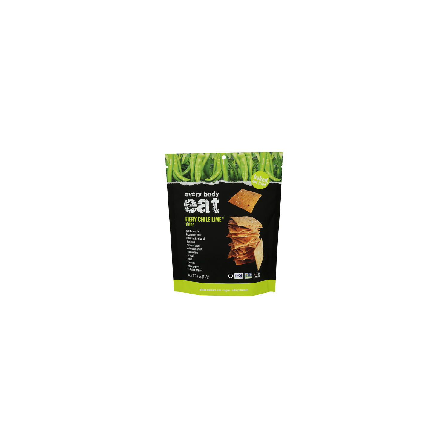 Every Body Eat Fiery Chile Lime Crackers Snack Thins - 4 Ounce Image 1 of 4