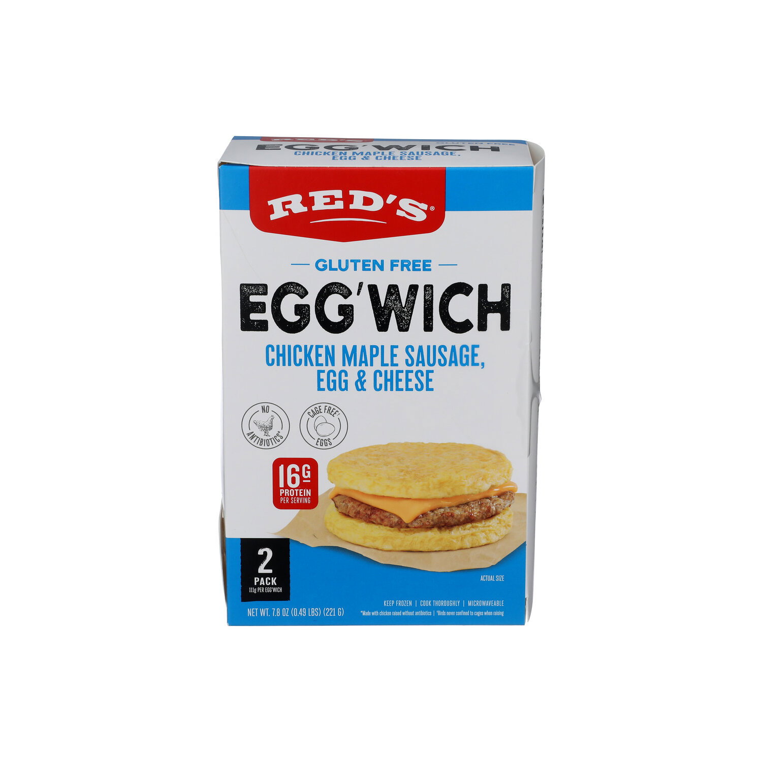RED'S Chicken Maple Sausage Egg'wich - 3.9 Ounce - 2 Count Image 1 of 3