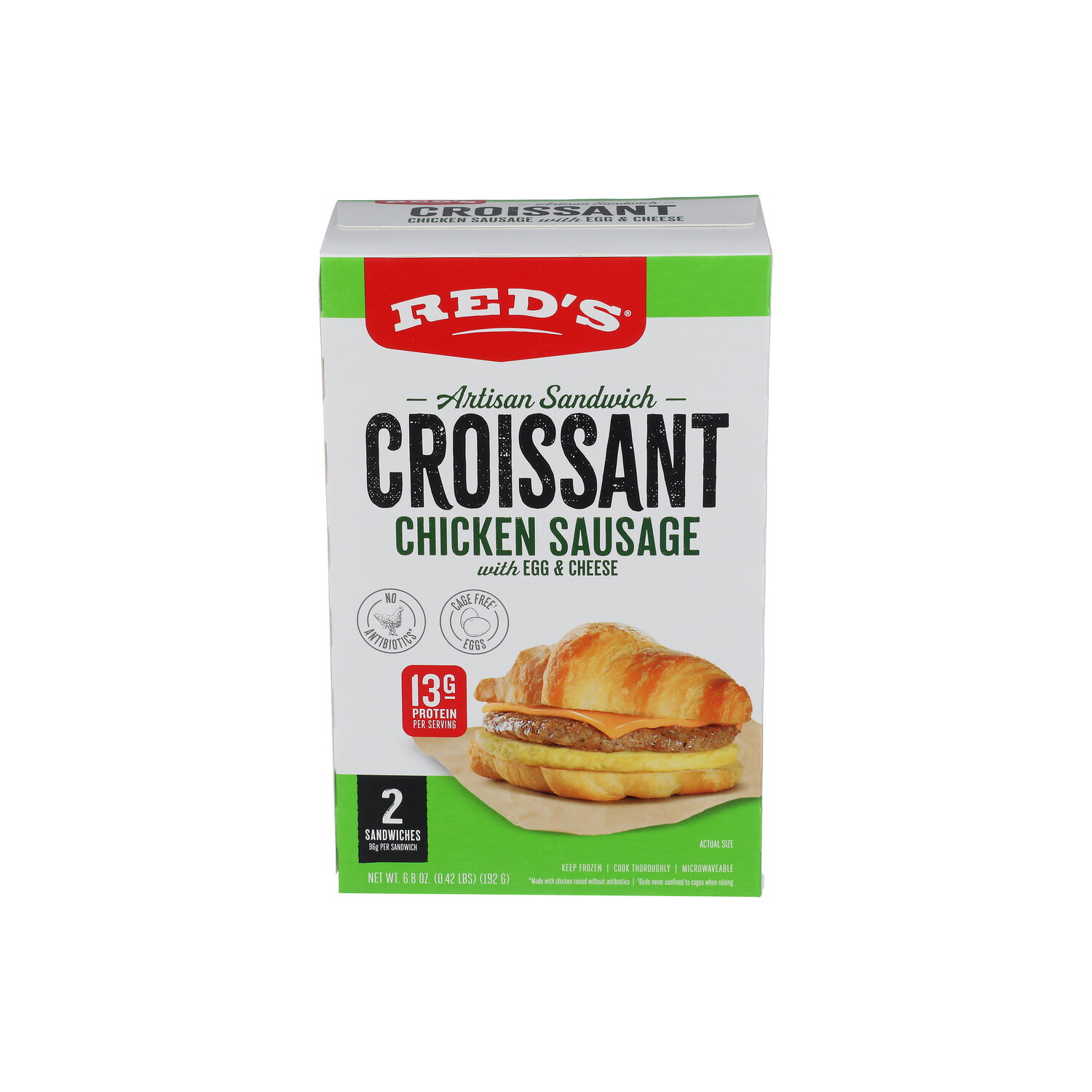 RED'S Chicken Sausage Egg & Cheese Croissant - 3.4 Ounce - 2 Count Image 1 of 3