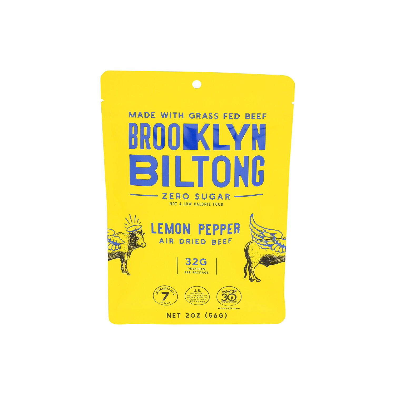 Brooklyn Biltong Grassfed Meat Snacks Lemon Pepper Thin Sliced Air-Dried Beef Jerky - 2 Ounce Image 1 of 4